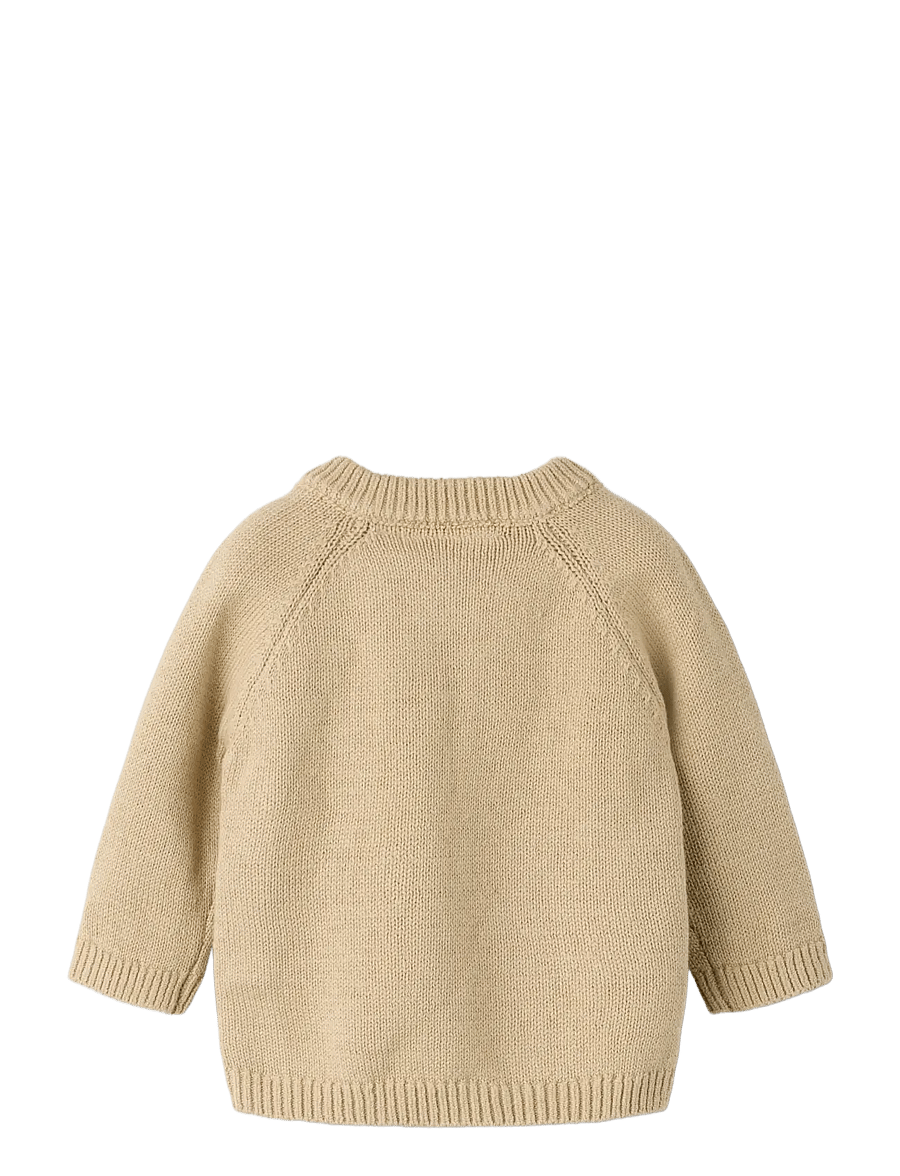 Lil'Atelier - NBNLAGUNA LS WRAP KNIT LIL - cardigans - white pepper - 1