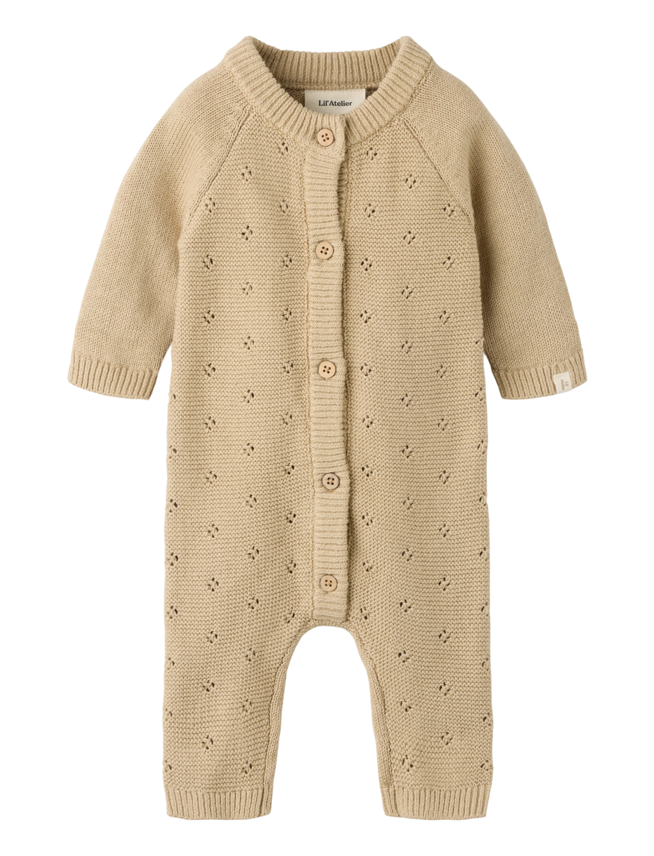 Lil'Atelier NBNLAGUNA LS KNIT SUIT LIL - Kleidung - WHITE PEPPER / beige