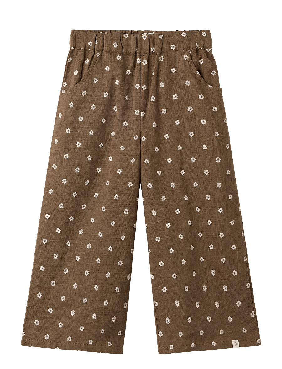 Lil'Atelier - NMFHULLA WIDE PANT LIL - babyhosen - teak - 0