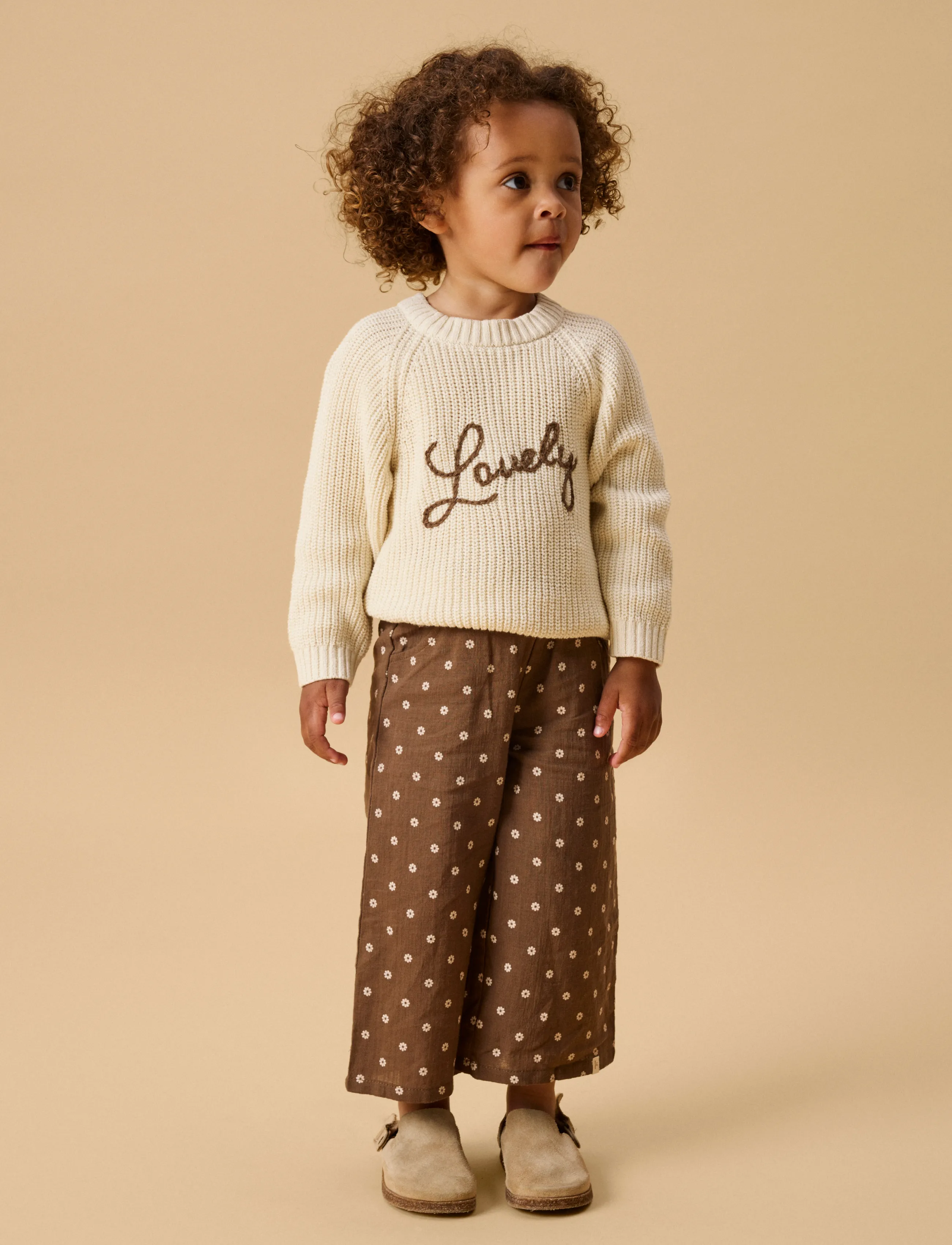 Lil'Atelier - NMFHULLA WIDE PANT LIL - babyhosen - teak - 1