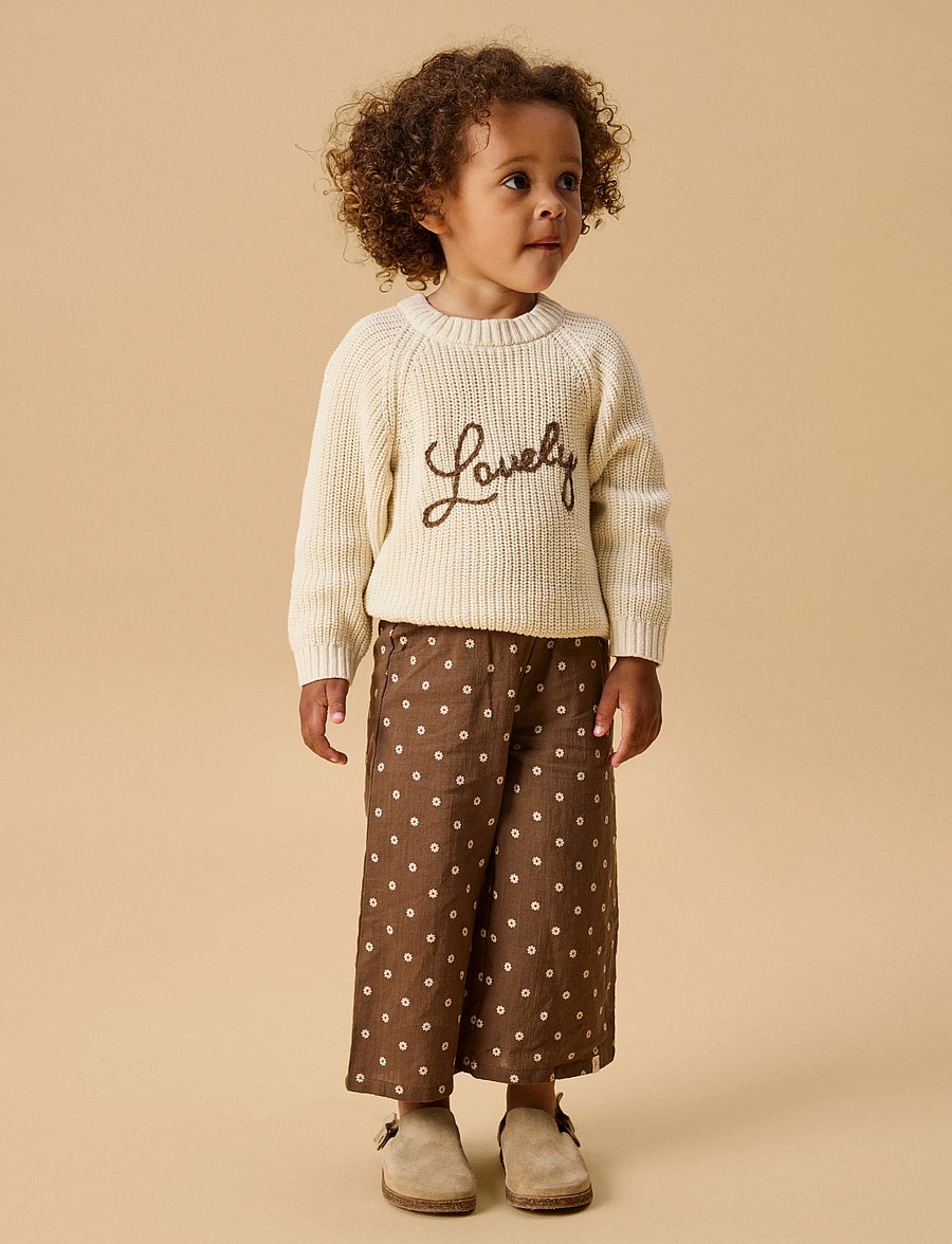 Lil'Atelier - NMFHULLA WIDE PANT LIL - babyhosen - teak - 1