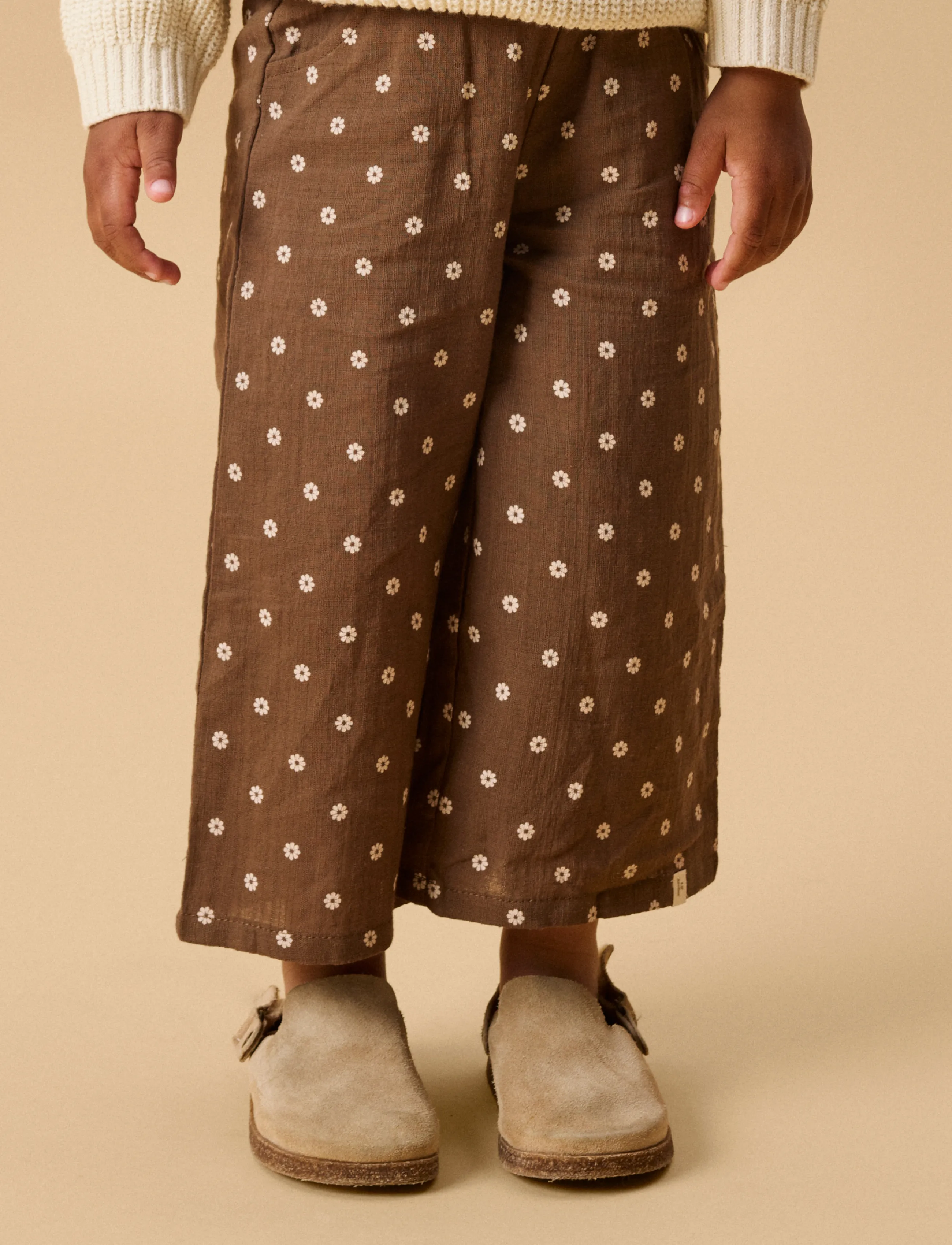Lil'Atelier - NMFHULLA WIDE PANT LIL - babyhosen - teak - 2