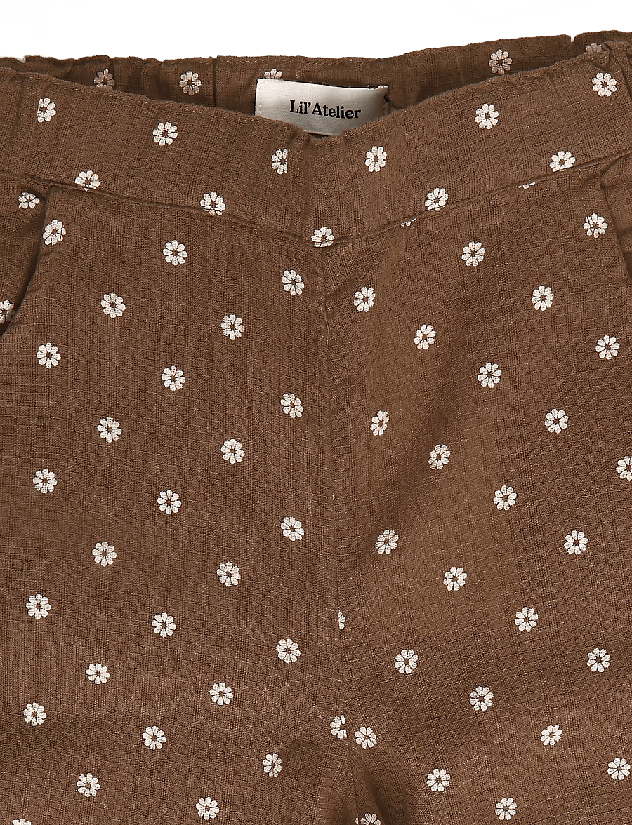 Lil'Atelier - NMFHULLA WIDE PANT LIL - beebipüksid - teak - 4