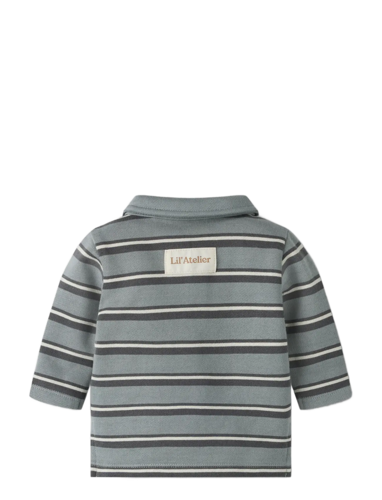 Lil'Atelier - NBMKILANO RIS LS LOOSE POLO BRU LIL - langärmelig poloshirt - monument - 1
