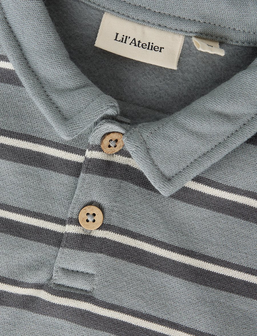 Lil'Atelier - NBMKILANO RIS LS LOOSE POLO BRU LIL - langärmelig poloshirt - monument - 2
