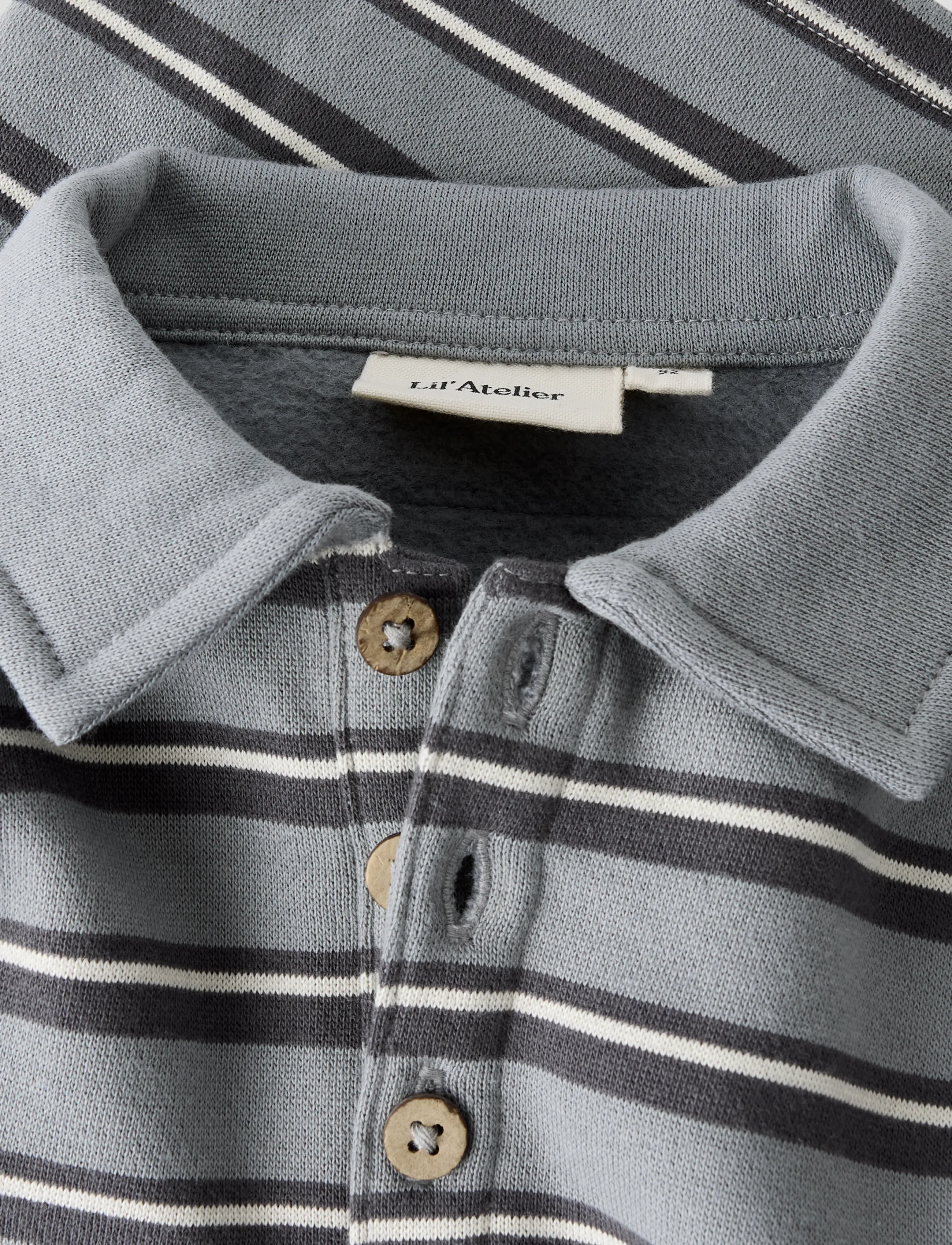 Lil'Atelier - NMMKILANO RIA LS LOOSE POLO BRU LIL - langärmelig poloshirt - monument - 2