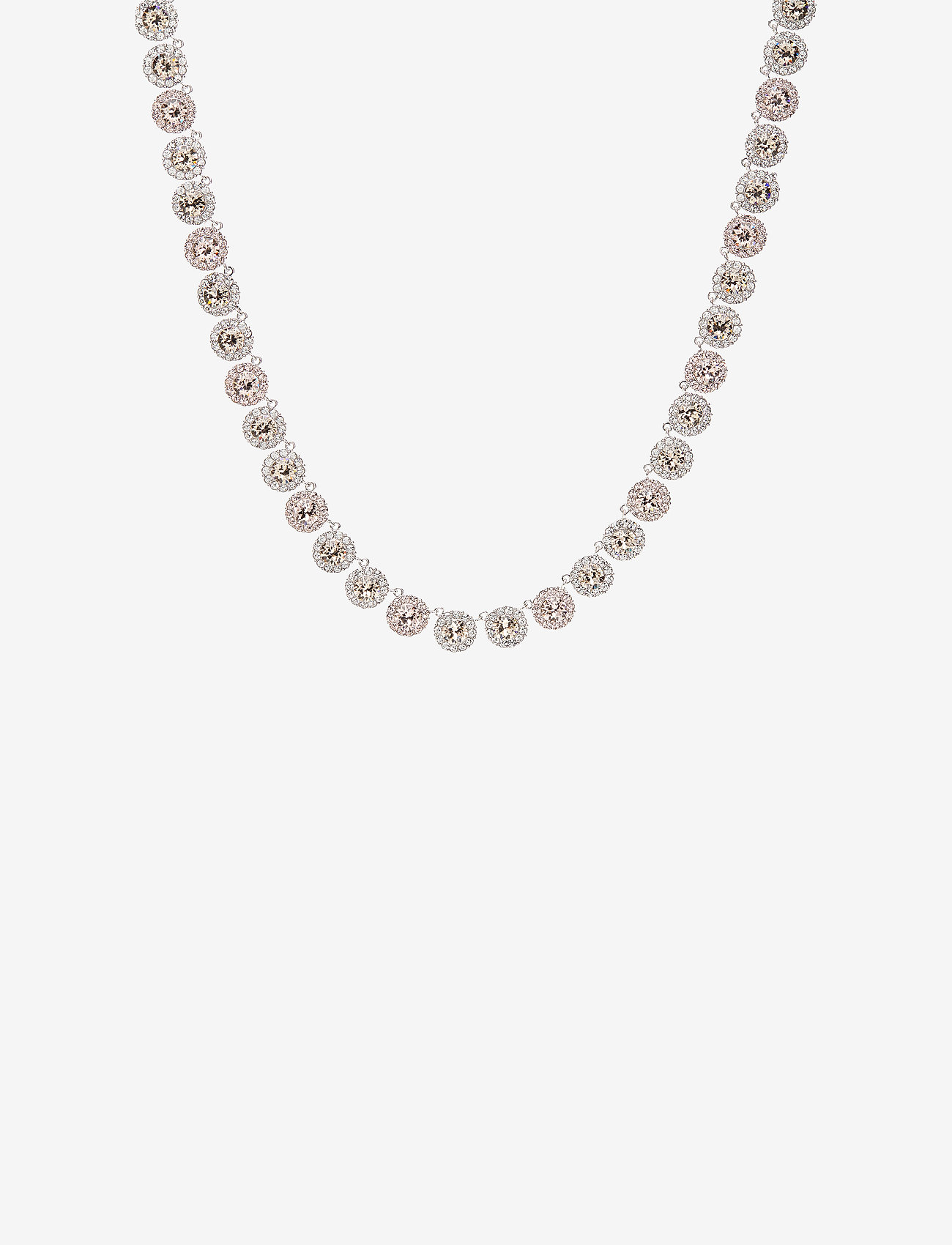 LILY AND ROSE - Sofia avantgarde necklace - Light silk/silk/crystal - light silk/silk/crystal - 0