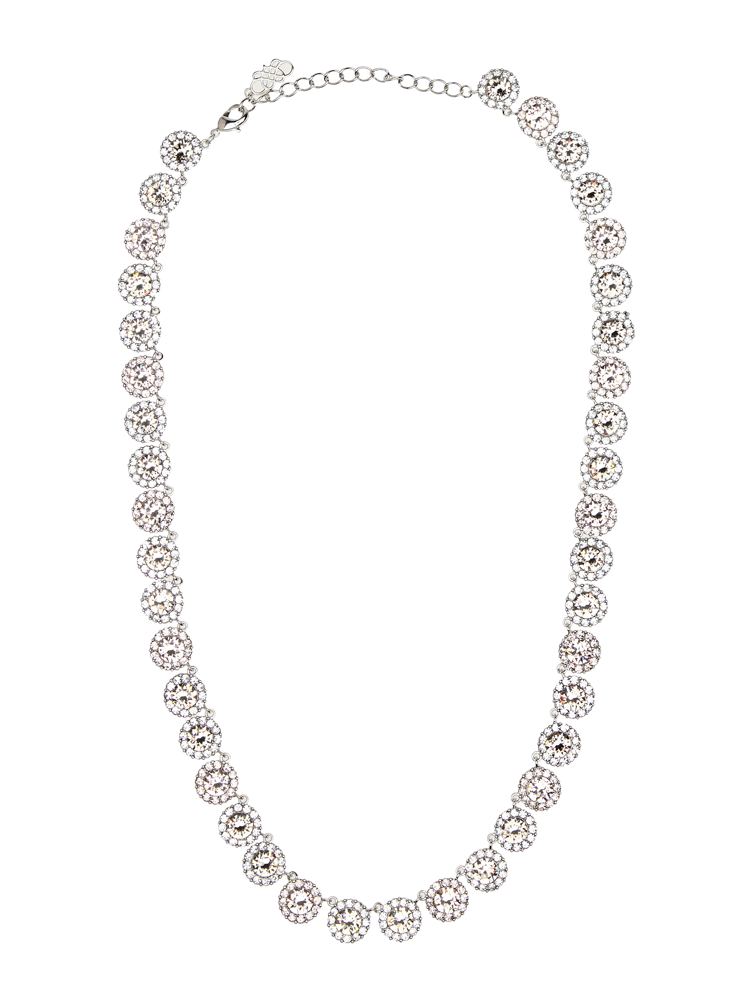 LILY AND ROSE - Sofia avantgarde necklace - Light silk/silk/crystal - light silk/silk/crystal - 2