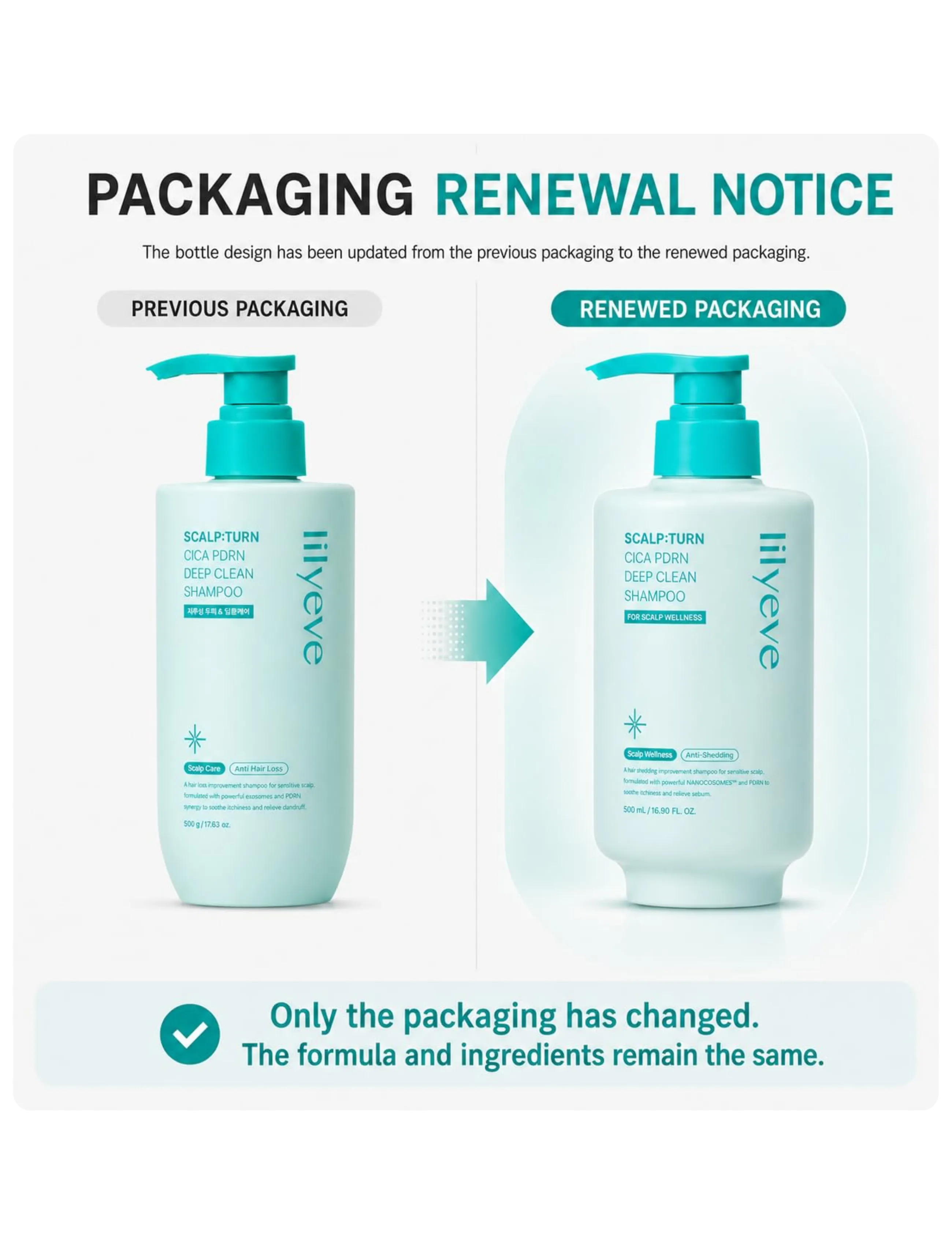 Lilyeve - Scalp:Turn Cica PDRN Deep Clean Shampoo - shampoo - clear - 2