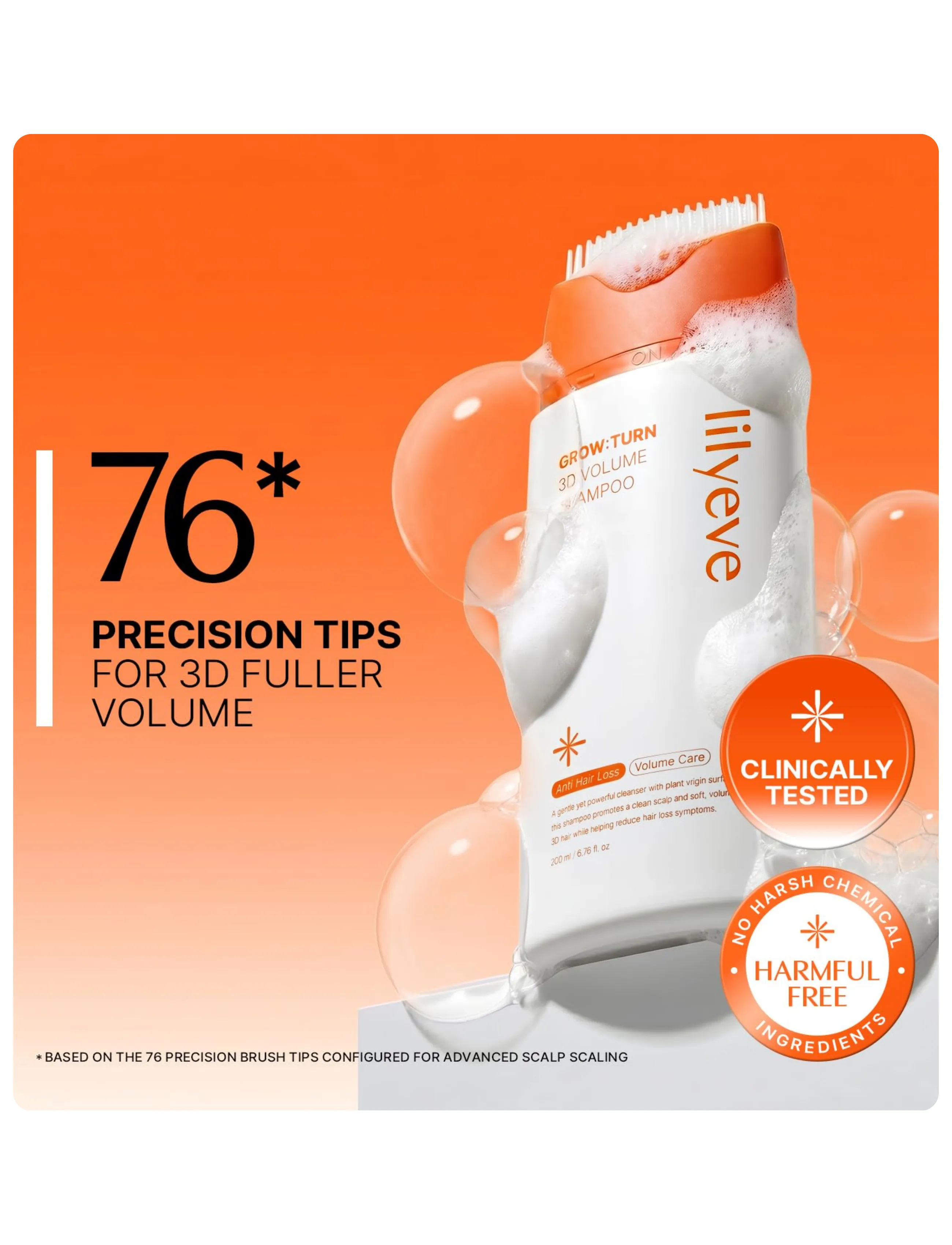 Lilyeve - Grow:Turn Exosome 3D Volume Brush Shampoo - scalp treatment - clear - 0