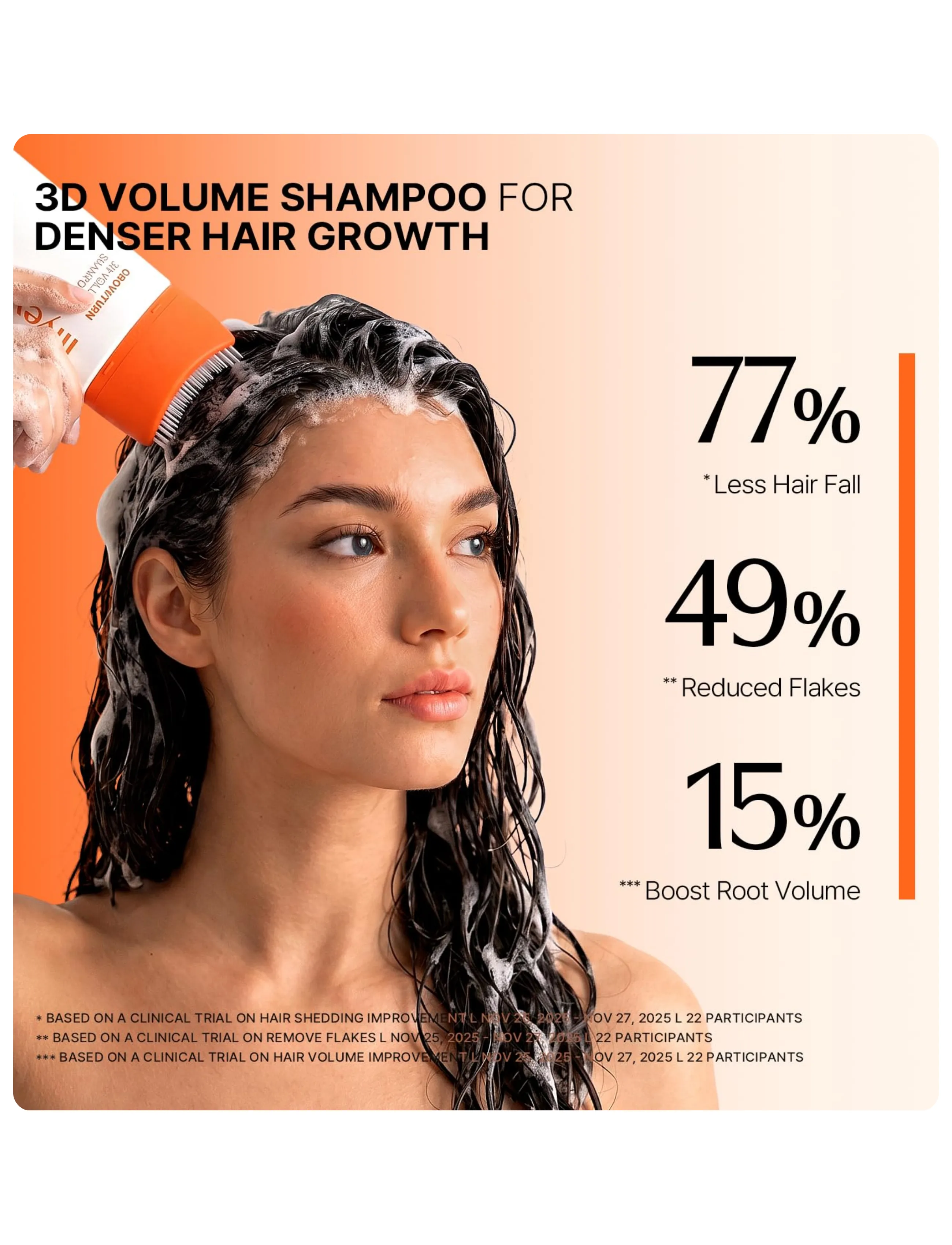 Lilyeve - Grow:Turn Exosome 3D Volume Brush Shampoo - scalp treatment - clear - 2