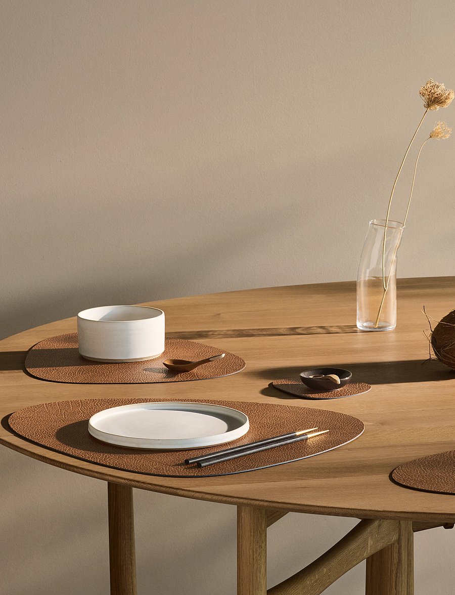 LIND DNA - 4-Set Glass Mat Curve Hippo - nature - 3