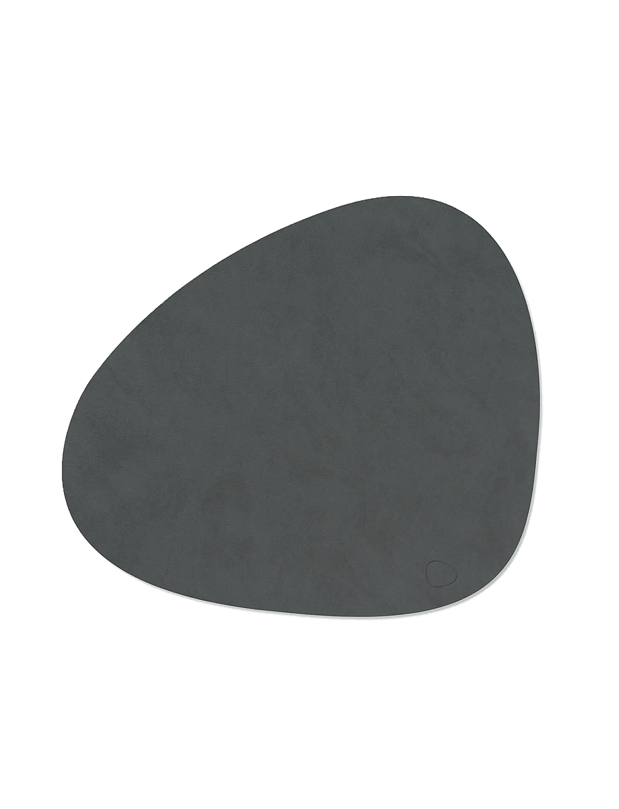 LIND DNA - 4-Set Table Mat Curve L Nupo - textilier - anthracite - 2
