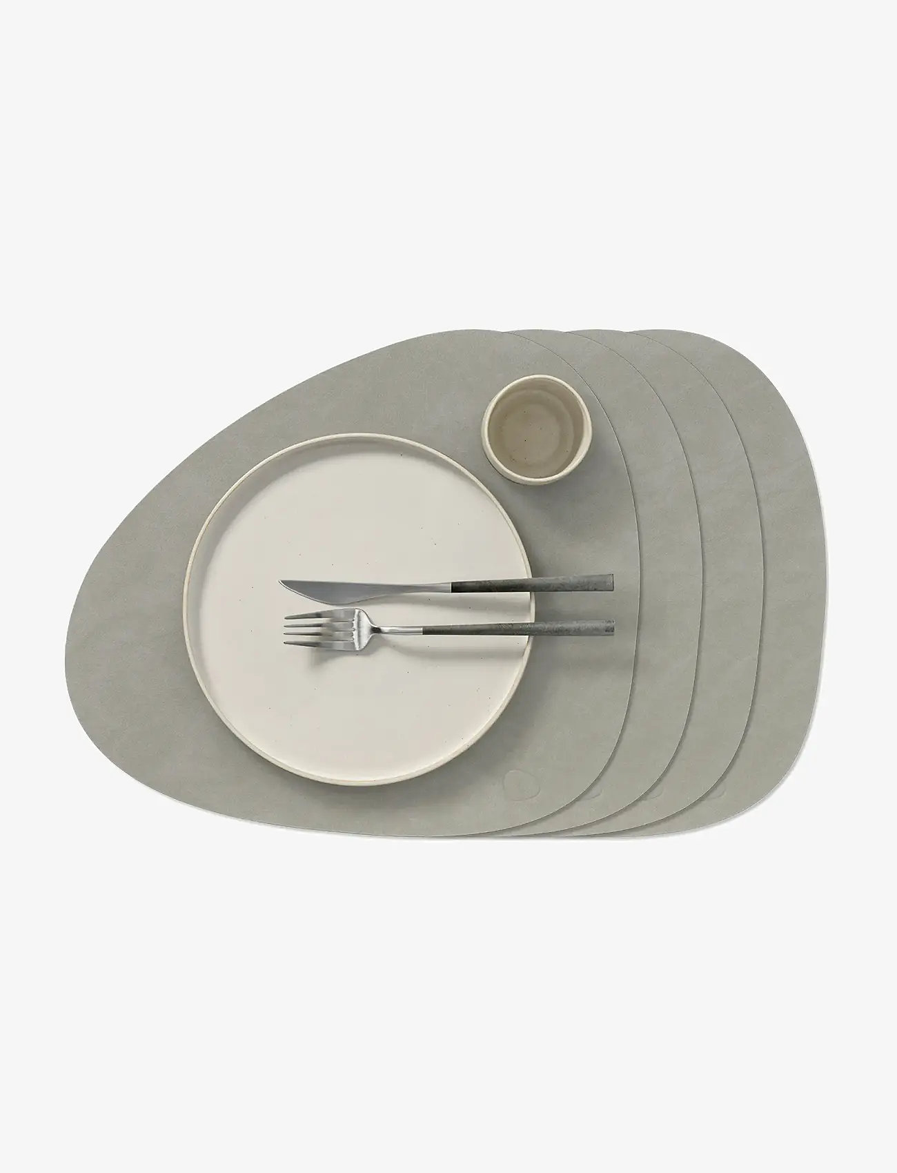 LIND DNA - 4-Set Table Mat Curve L Nupo - dovanos žemiau 100€ - light grey - 0