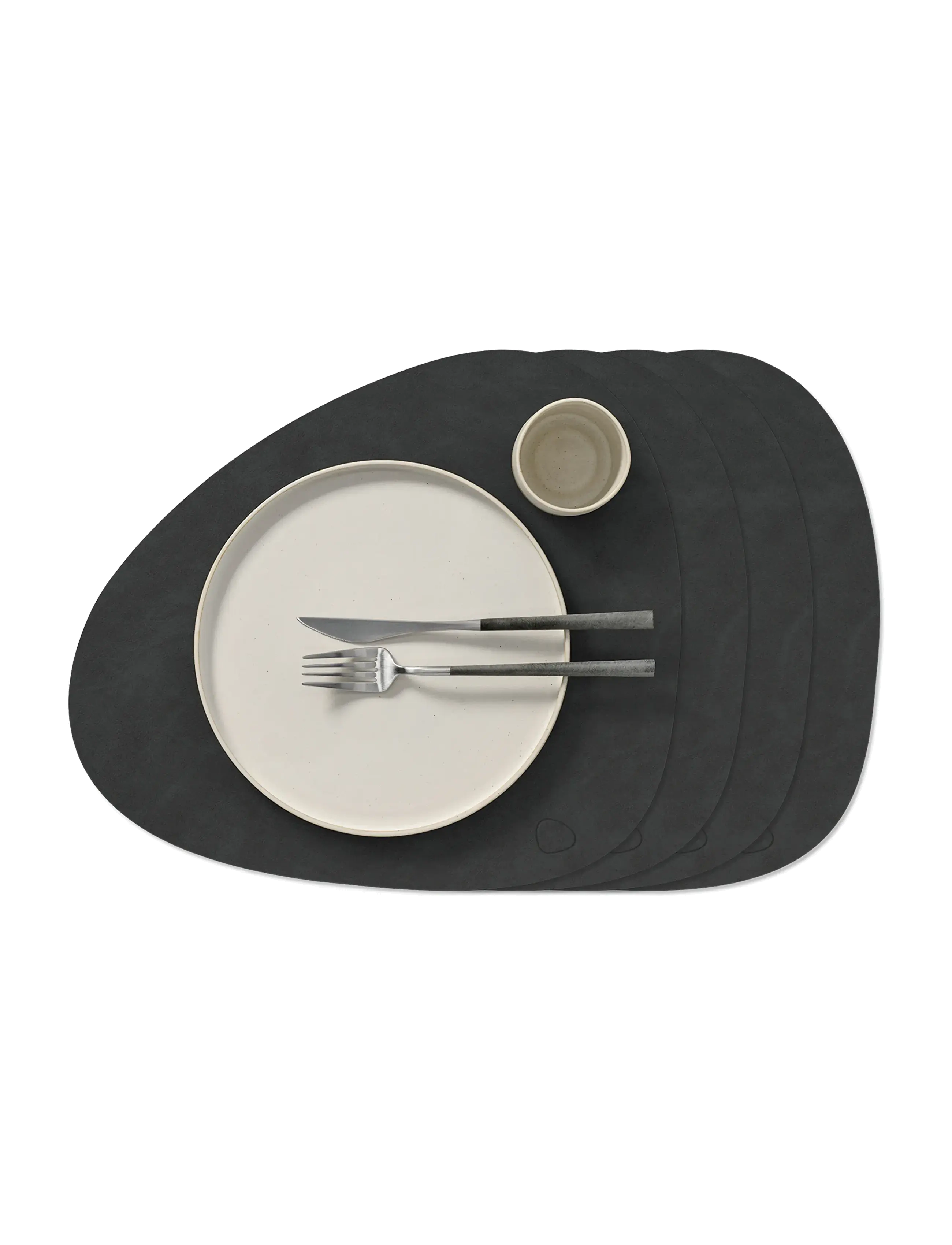LIND DNA 4-Set Dækkeserviet Curve L Nupo - Borddækning - BLACK / black