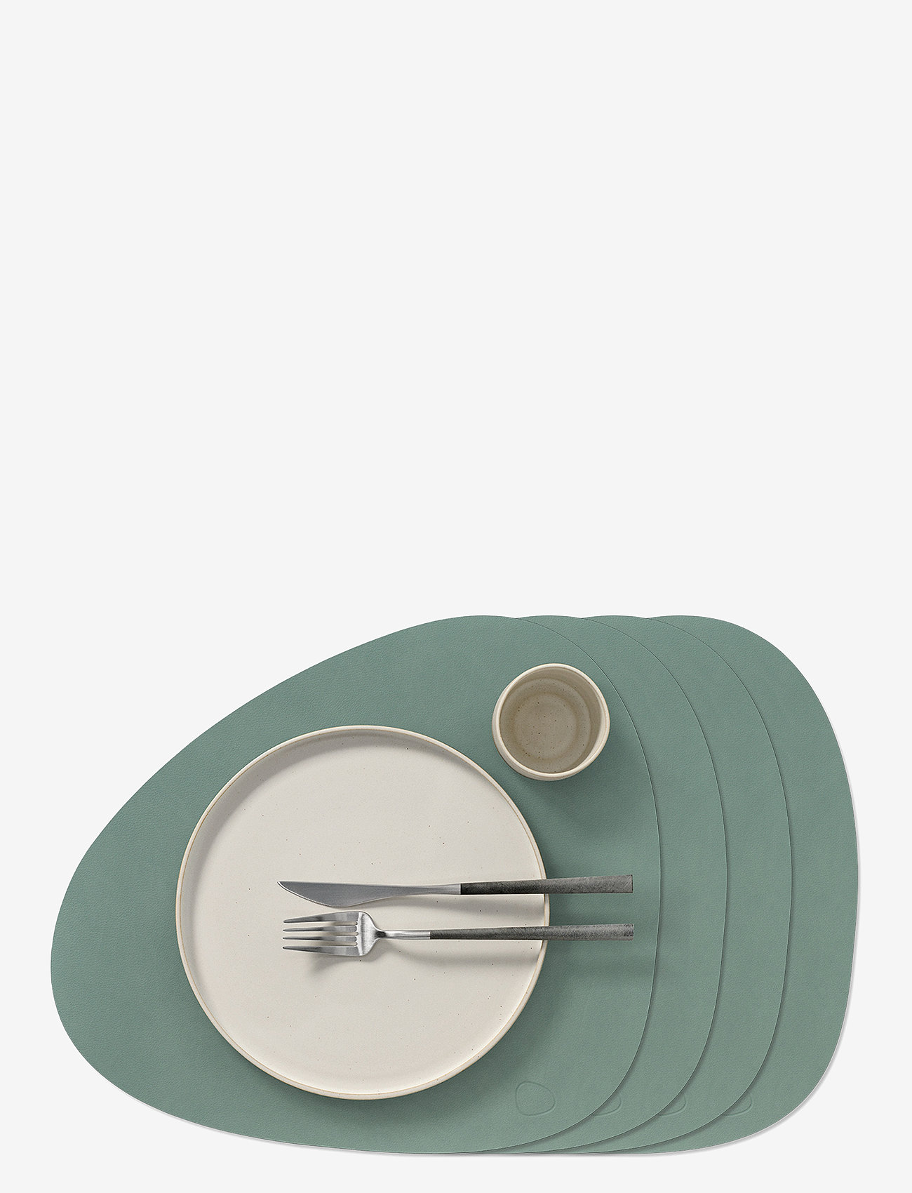 LIND DNA - 4-Set Table Mat Curve L Nupo - julklappar under 1000kr - pastel green - 0