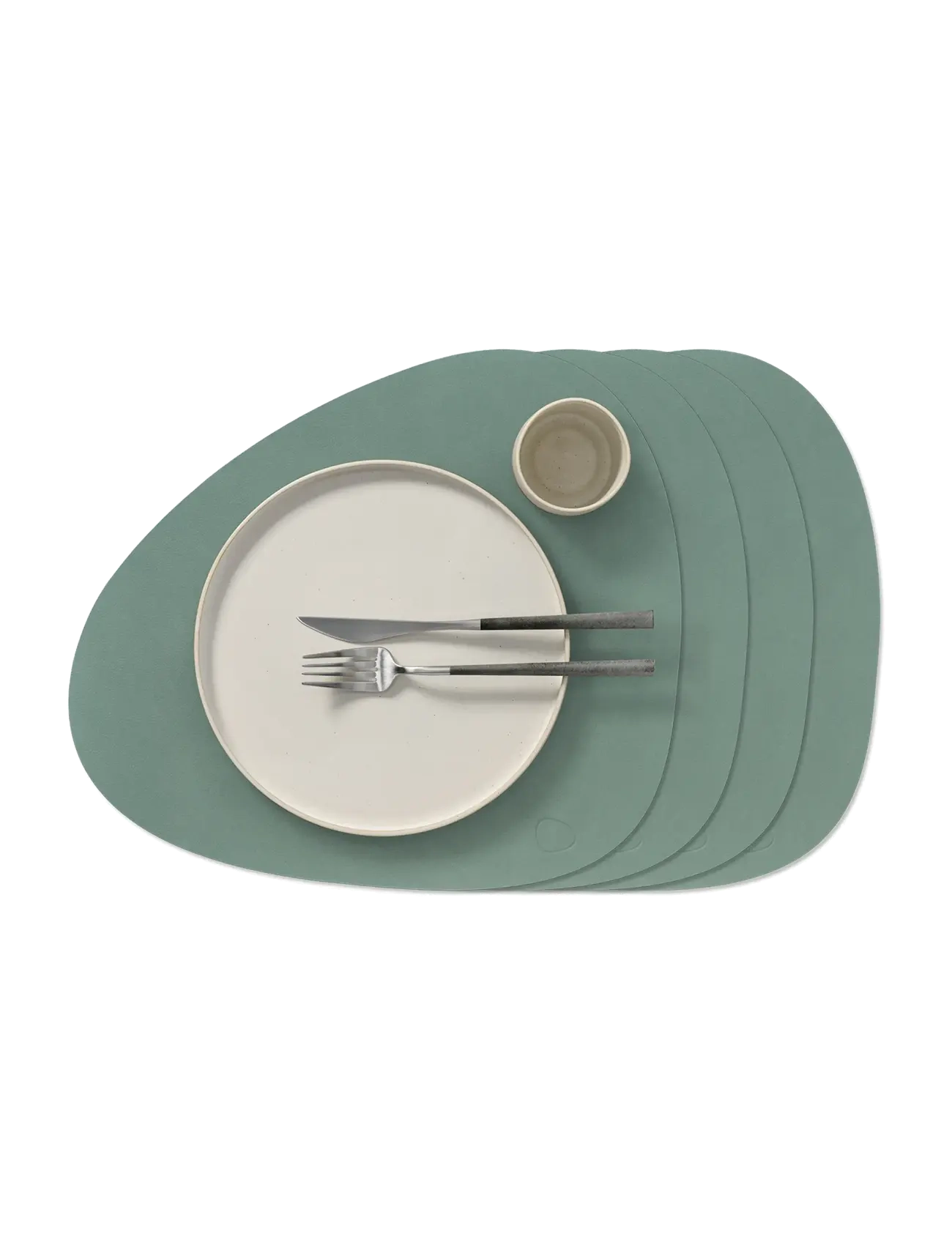 LIND DNA 4-Set Table Mat Curve L Nupo - Servering - PASTEL GREEN / green