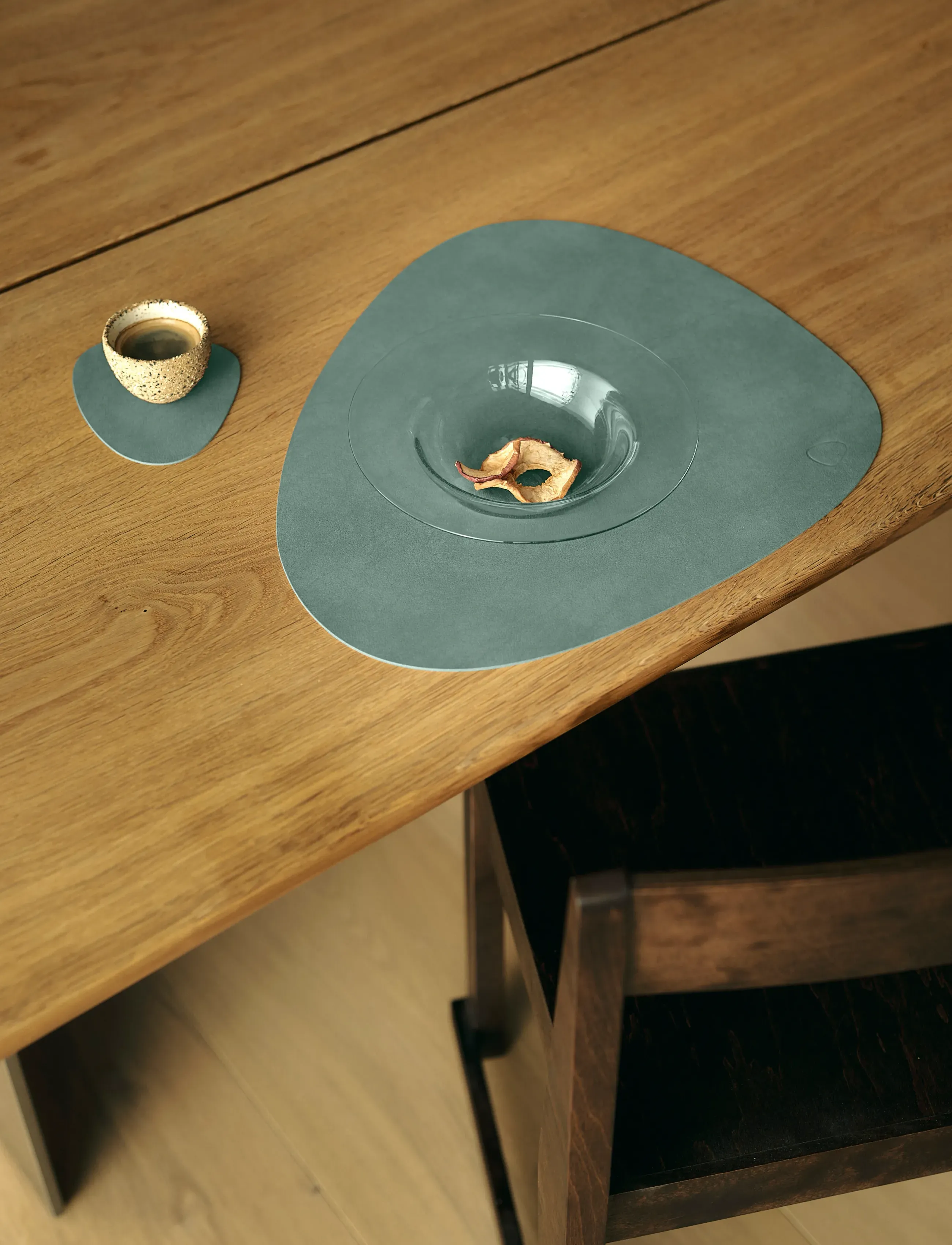 LIND DNA 4-Set Dækkeserviet Curve L Nupo, 37X44 cm, Kitchen Textiles, Grün - Placemats, Homeware