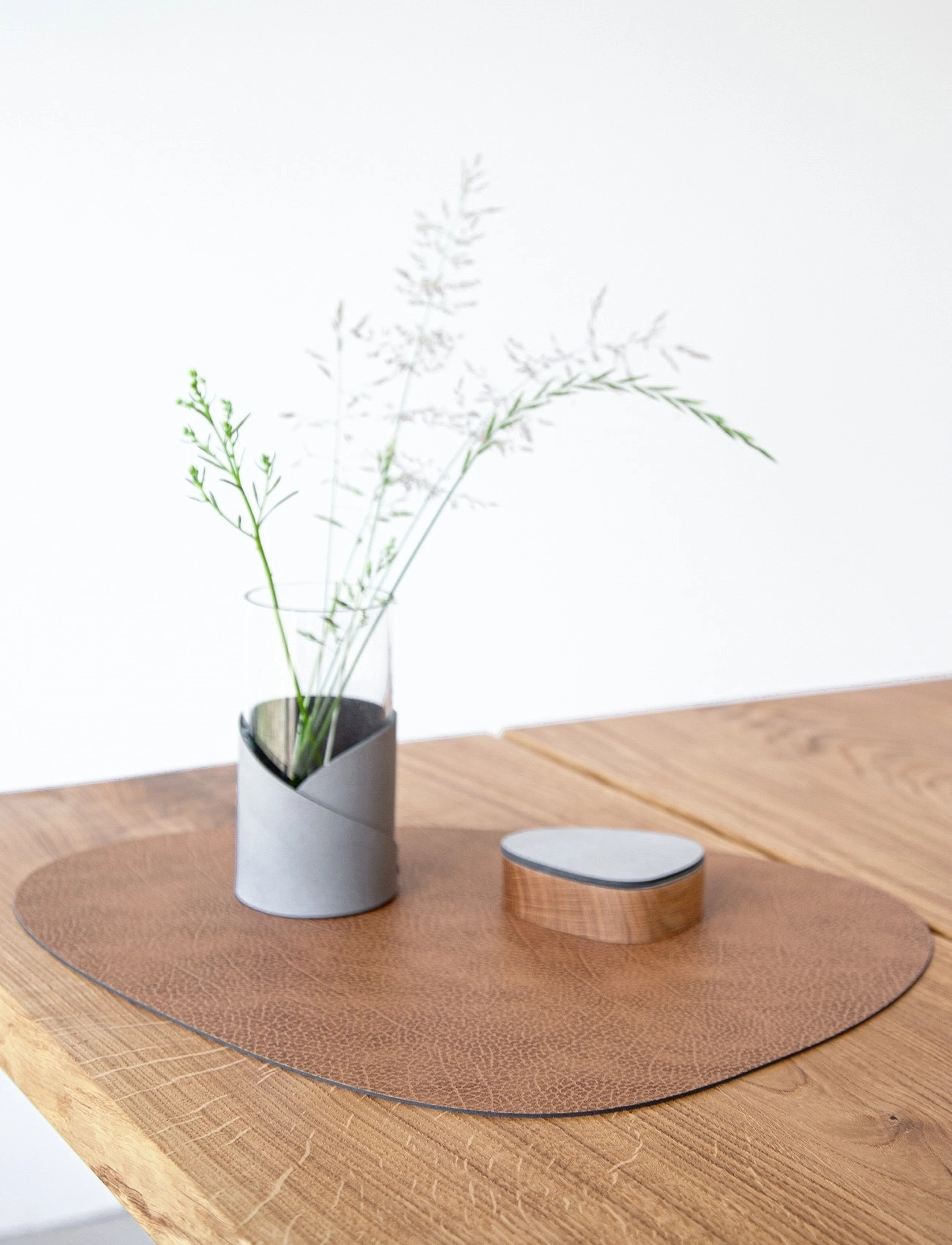 LIND DNA - 4-Set Table Mat Curve L Hippo - textilier - nature - 5