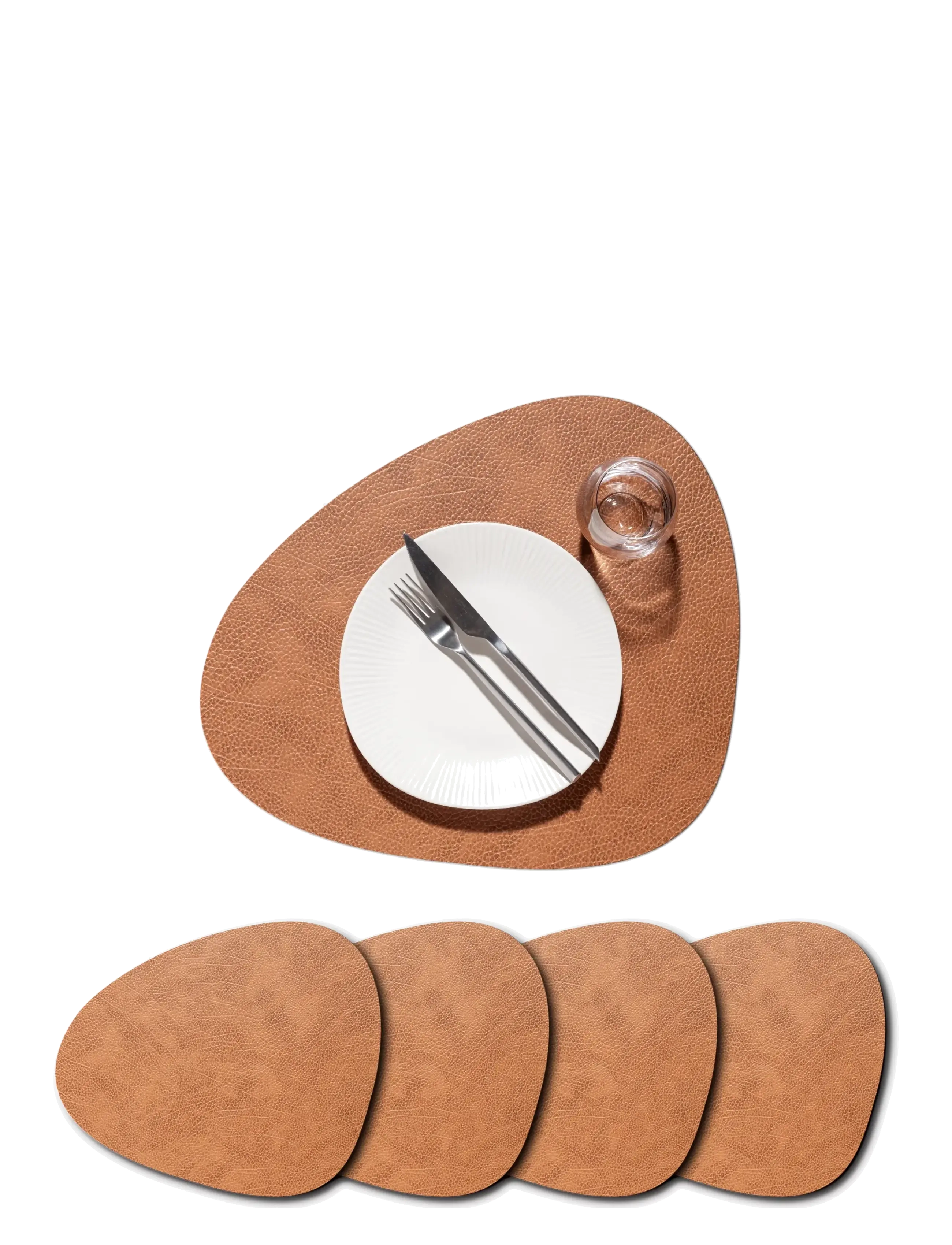 LIND DNA - 4-Set Table Mat Curve L Hippo - textilier - nature - 3