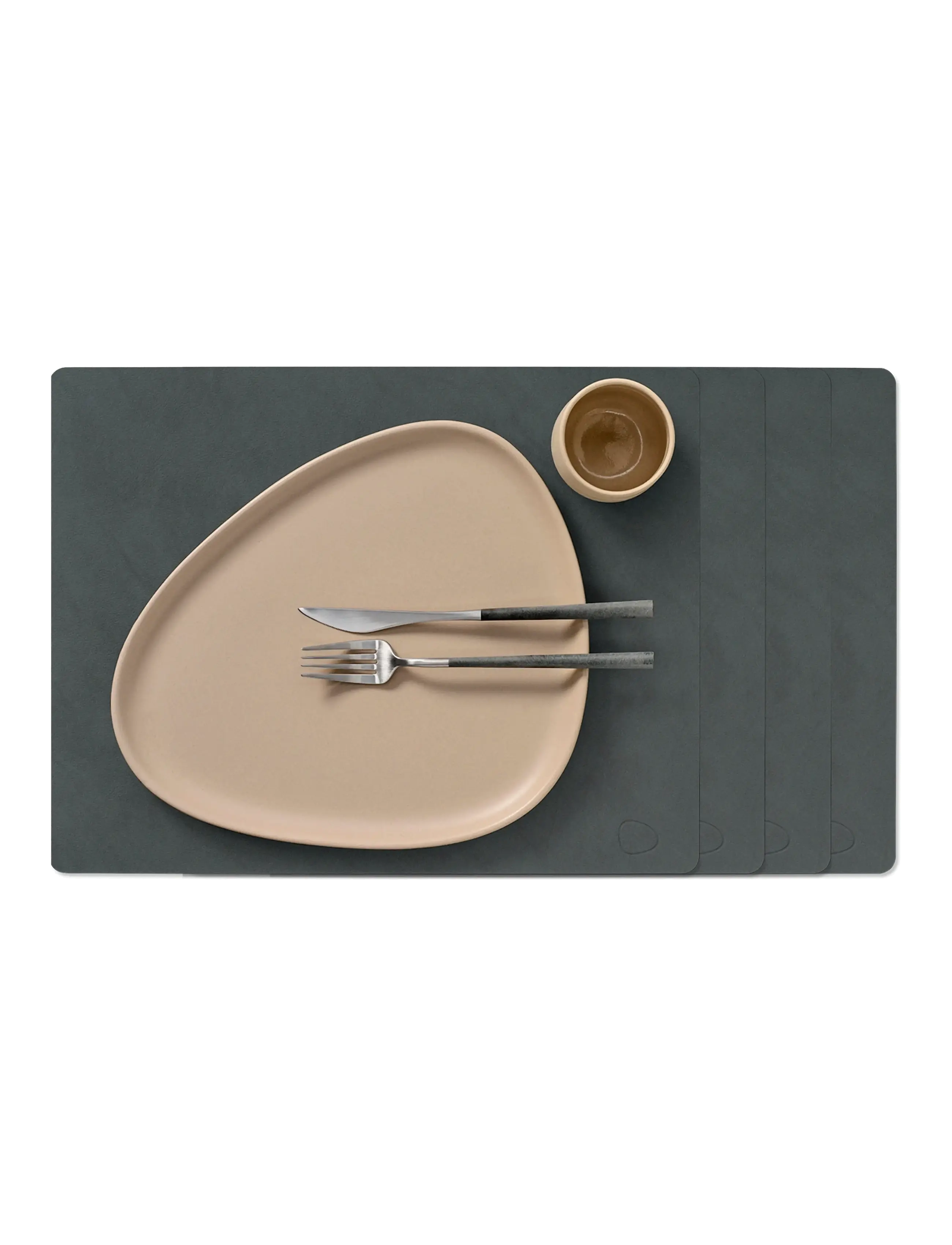 4-Set Dækkeserviet Firkantet L Nupo - ANTHRACITE