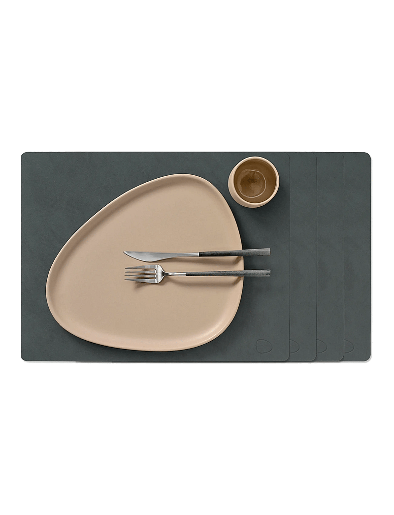 LIND DNA - 4-Set Table Mat Square L Nupo - köp efter pris - anthracite - 0