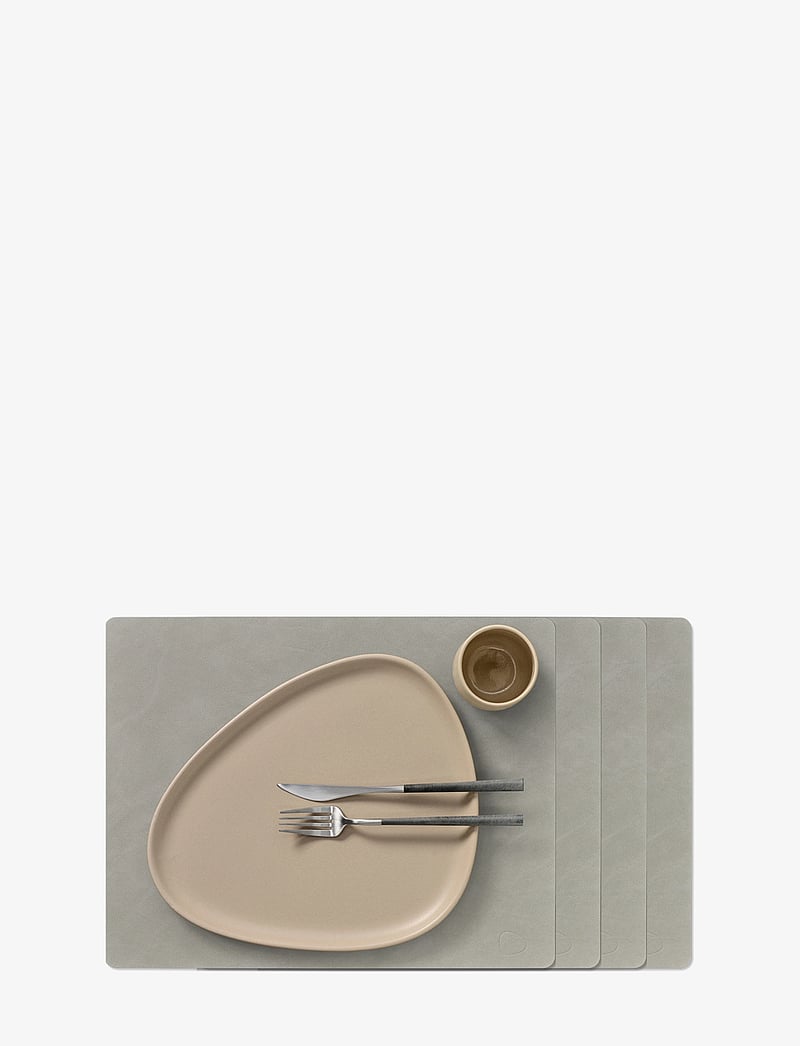 LIND DNA - 4-Set Table Mat Square L Nupo - shop by price - light grey - 0