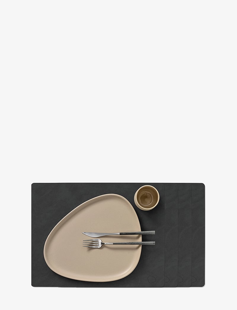 LIND DNA - 4-Set Table Mat Square L Nupo - geschenke unter chf 100 - black - 0
