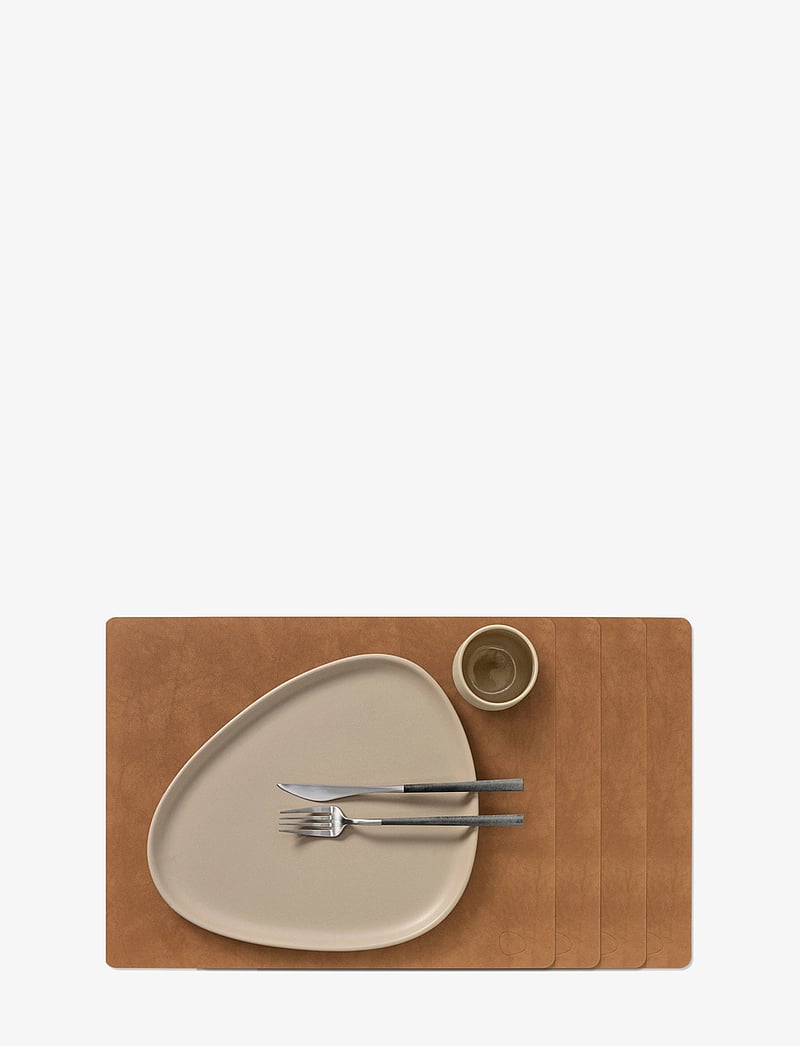 LIND DNA - 4-Set Dækkeserviet Firkantet L Nupo - køb efter pris - nature - 0