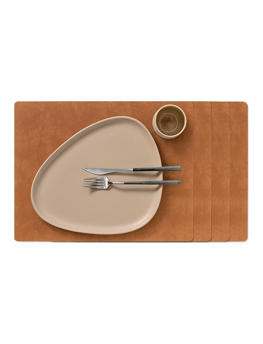 LIND DNA - 4-Set Table Mat Square L Nupo - platzdeckchen - nature - 0