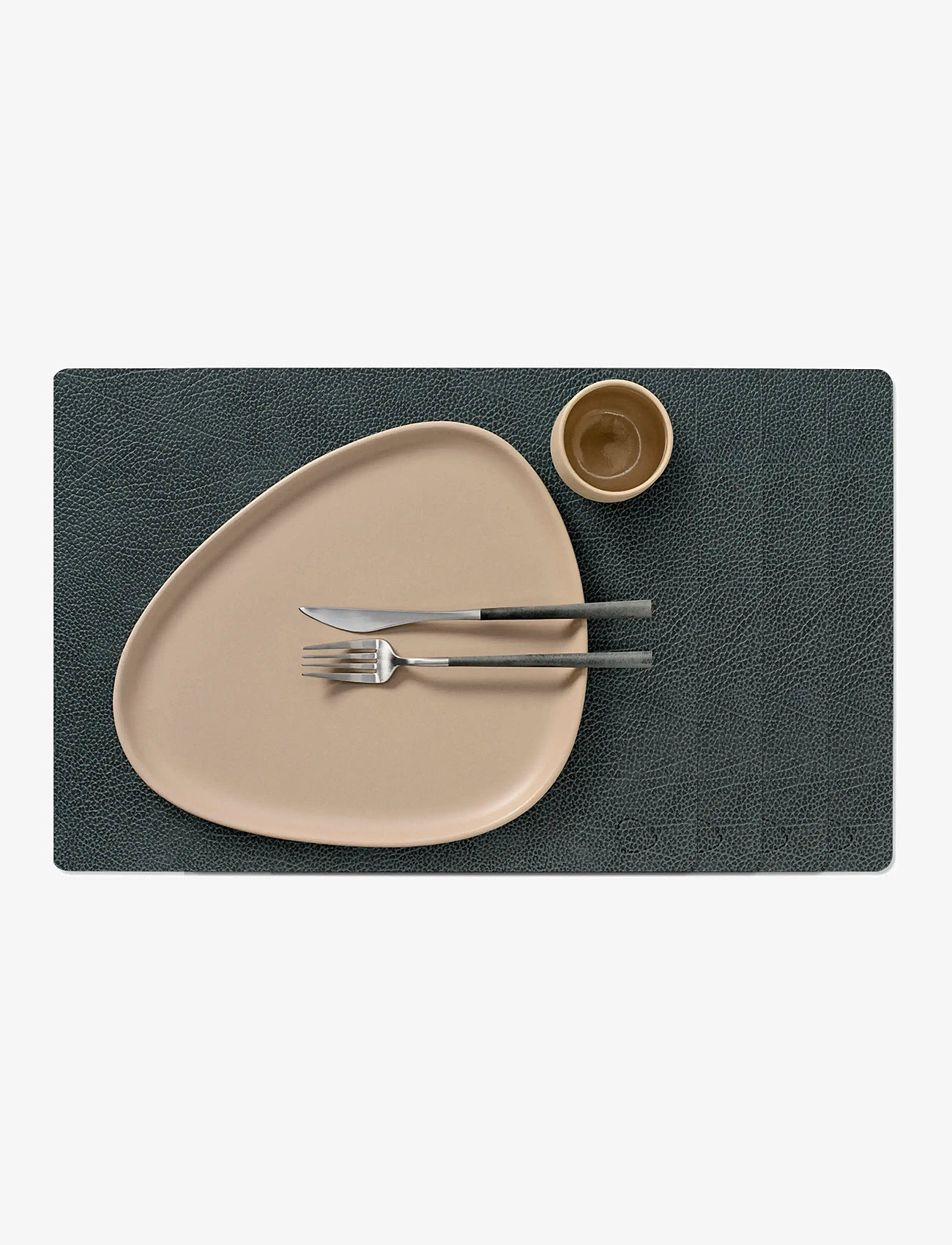 LIND DNA - 4-Set Table Mat Square L Hippo - geschenke unter 100€ - black-anthracite - 0