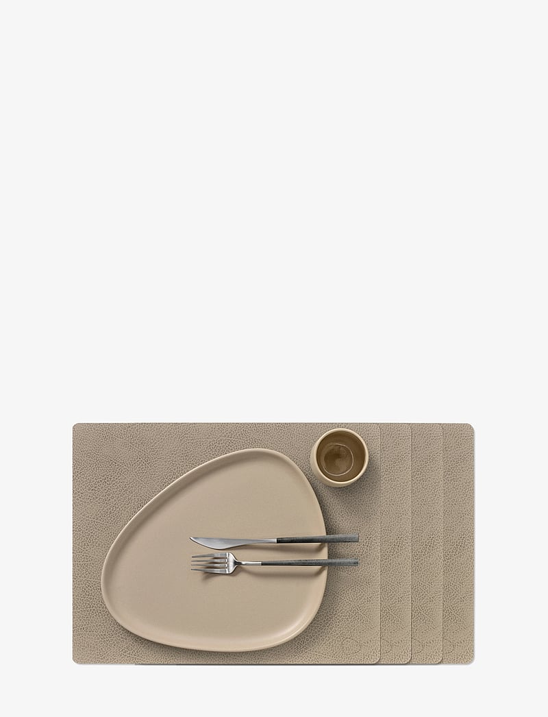 LIND DNA - 4-Set Table Mat Square L Hippo - geschenke unter chf 100 - warm grey - 0