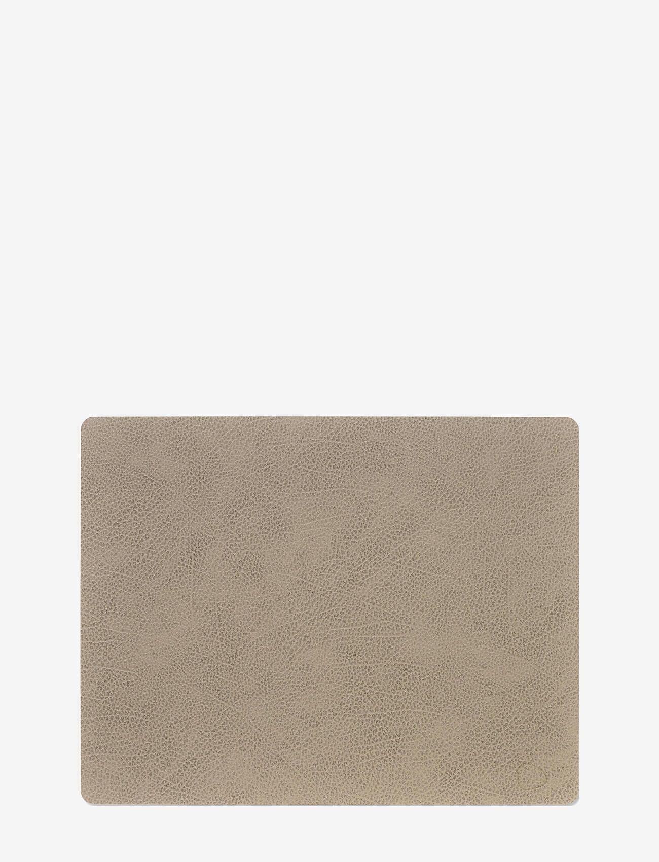 LIND DNA - 4-Set Table Mat Square L Hippo - taldrikualused - warm grey - 0