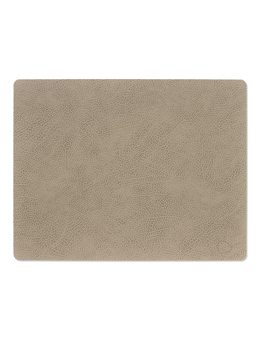 LIND DNA - 4-Set Table Mat Square L Hippo - taldrikualused - warm grey - 1