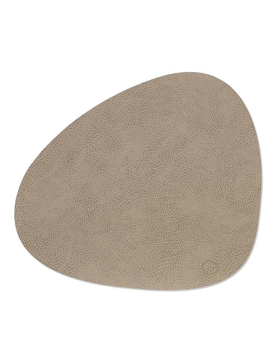 LIND DNA - 4-Set Table Mat Curve L Hippo - textilier - warm grey - 1