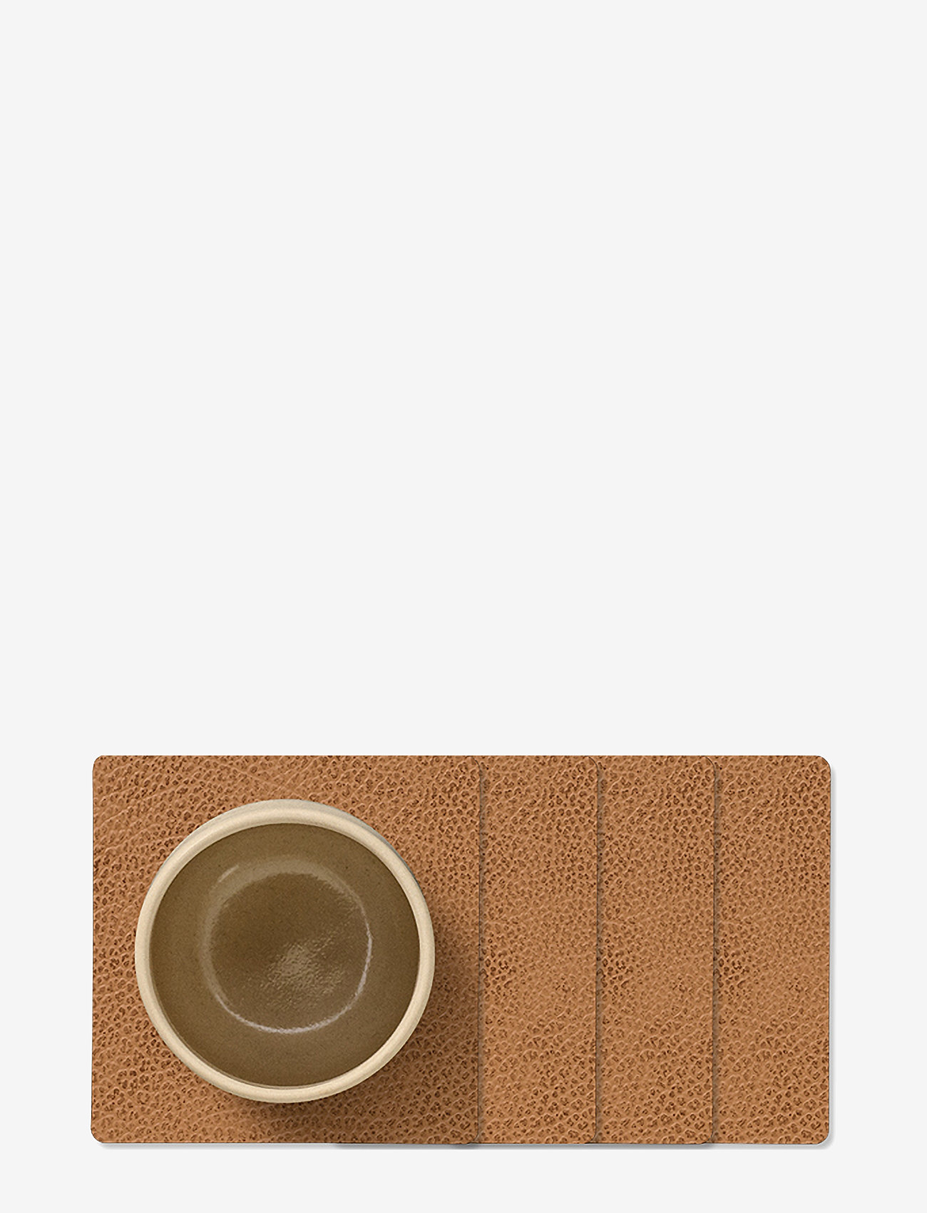 LIND DNA - 4-Set Glass Mat Square Hippo - nature - 1