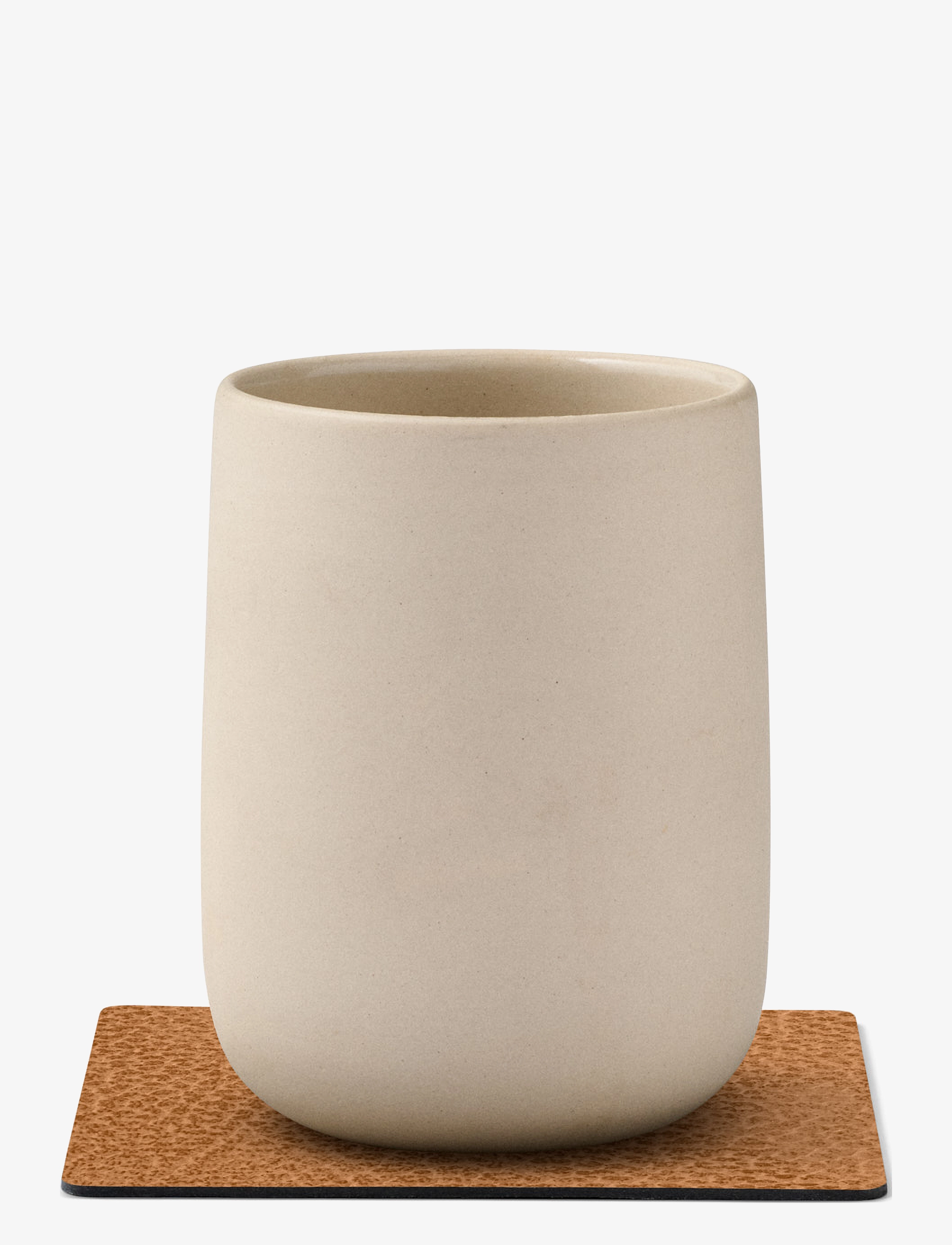 4-Set Glass Mat Square Hippo - NATURE