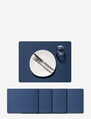LIND DNA - 4-Set Table Mat Square L Nupo - placemats - midnight blue - 0