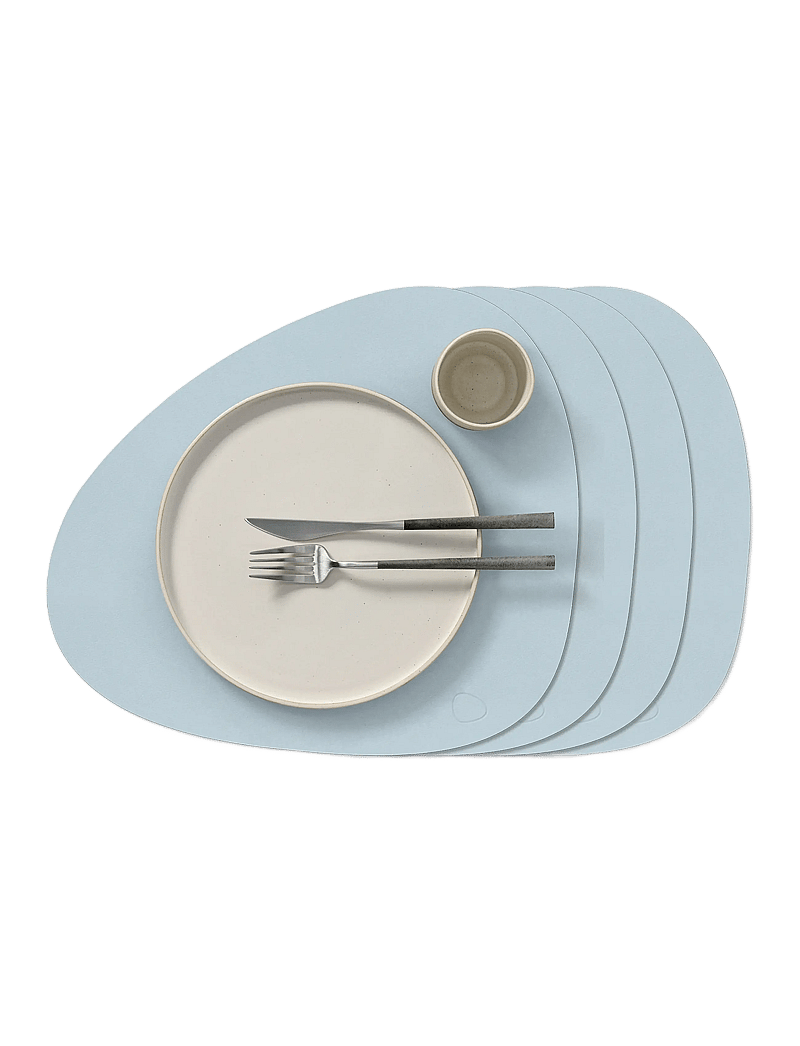 LIND DNA - 4-Set Table Mat Curve Nupo - tekstiler - soft sky - 1