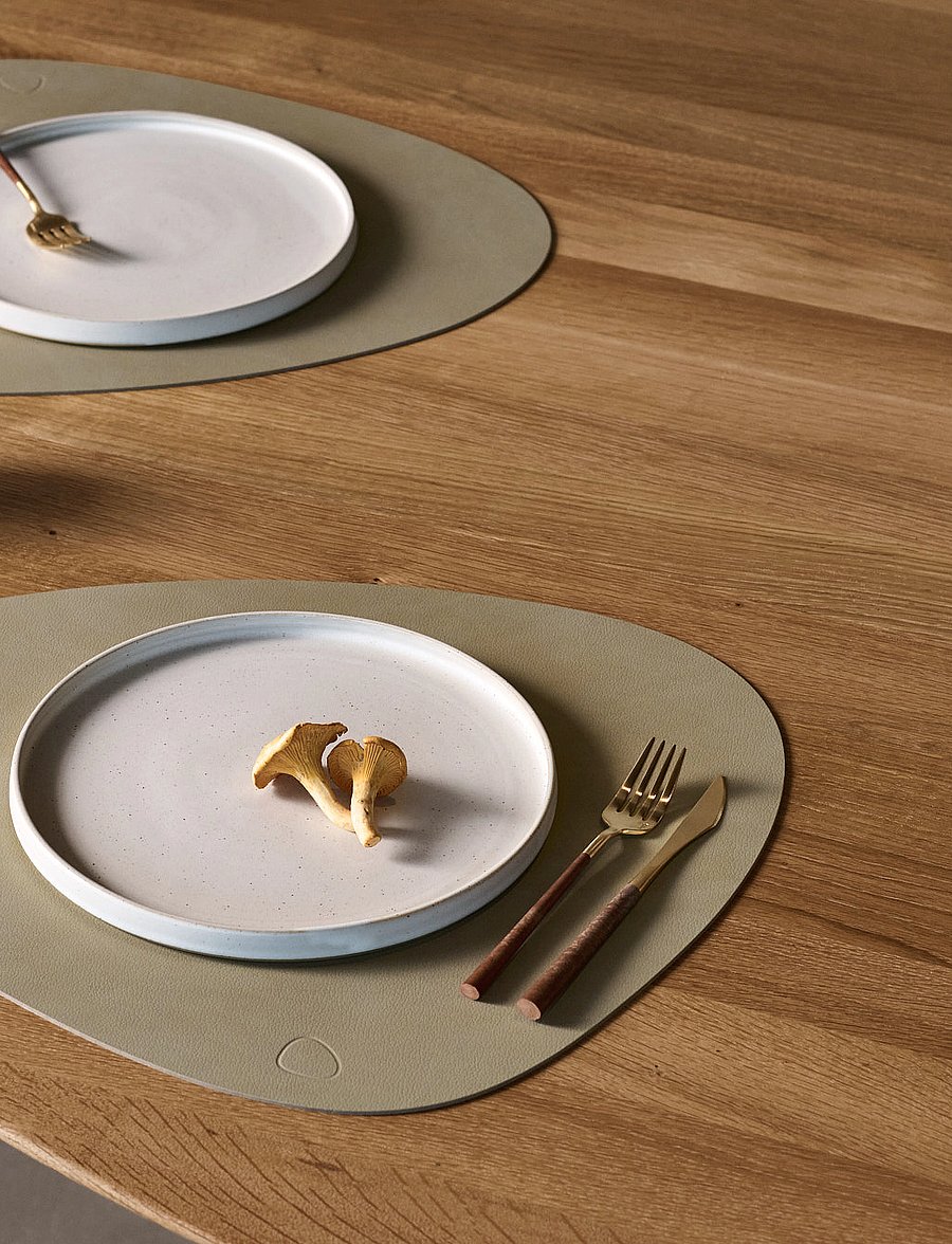LIND DNA - 4-Set Table Mat Curve Nupo - tekstiler - herbal dust - 3