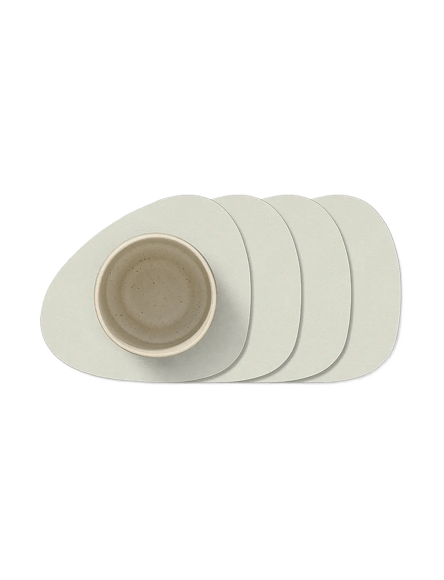LIND DNA - 4-set Glass Mat Curve Nupo - serveringstilbehør - linen - 1