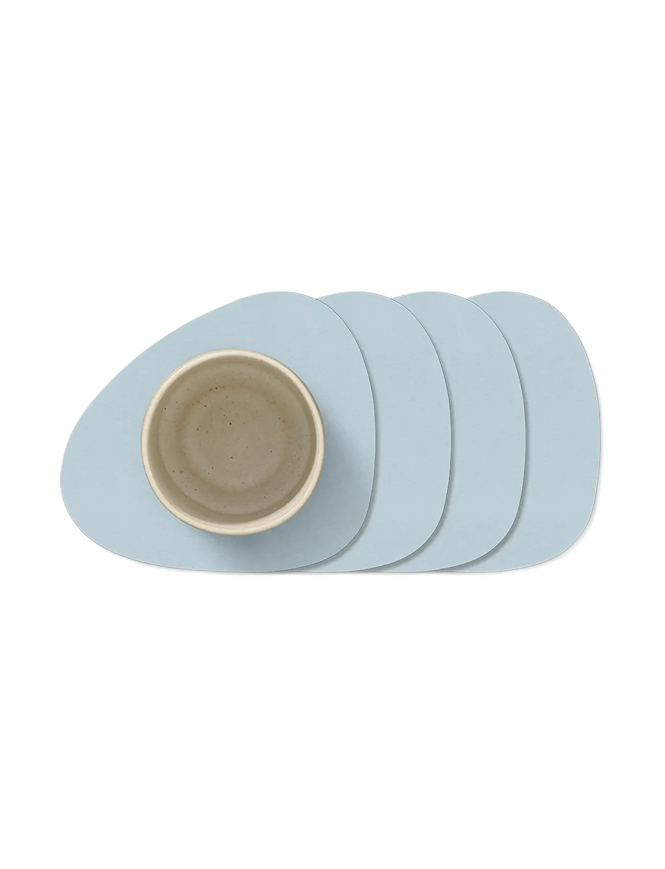 LIND DNA 4-set Glass Mat Curve Nupo - Servering - SOFT SKY / blue
