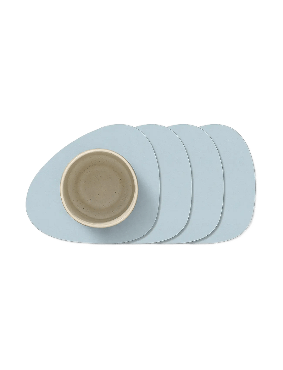LIND DNA - 4-set Glass Mat Curve Nupo - serveringstilbehør - soft sky - 1