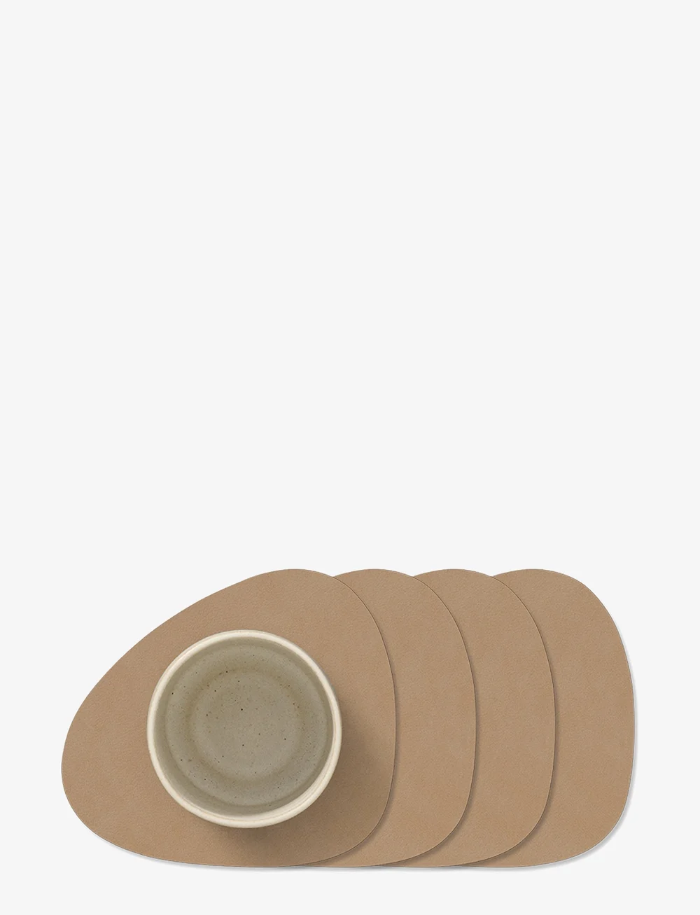 LIND DNA - 4-set Glass Mat Curve Nupo - servierzubehör - nougat - 0