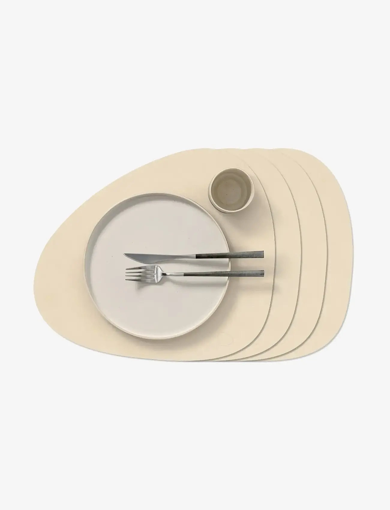 LIND DNA - 4-Set Table Mat Curve Nupo - tekstiler - vanilla - 1