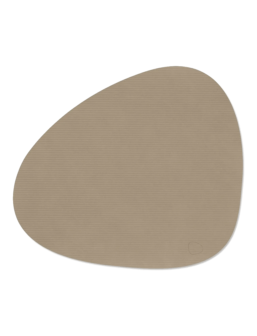 LIND DNA - 4-Set Table Mat Curve L Corduroy - textiles - clay brown - 2