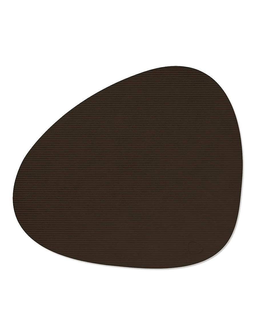 LIND DNA - 4-Set Table Mat Curve L Corduroy - textilien - hazel - 2