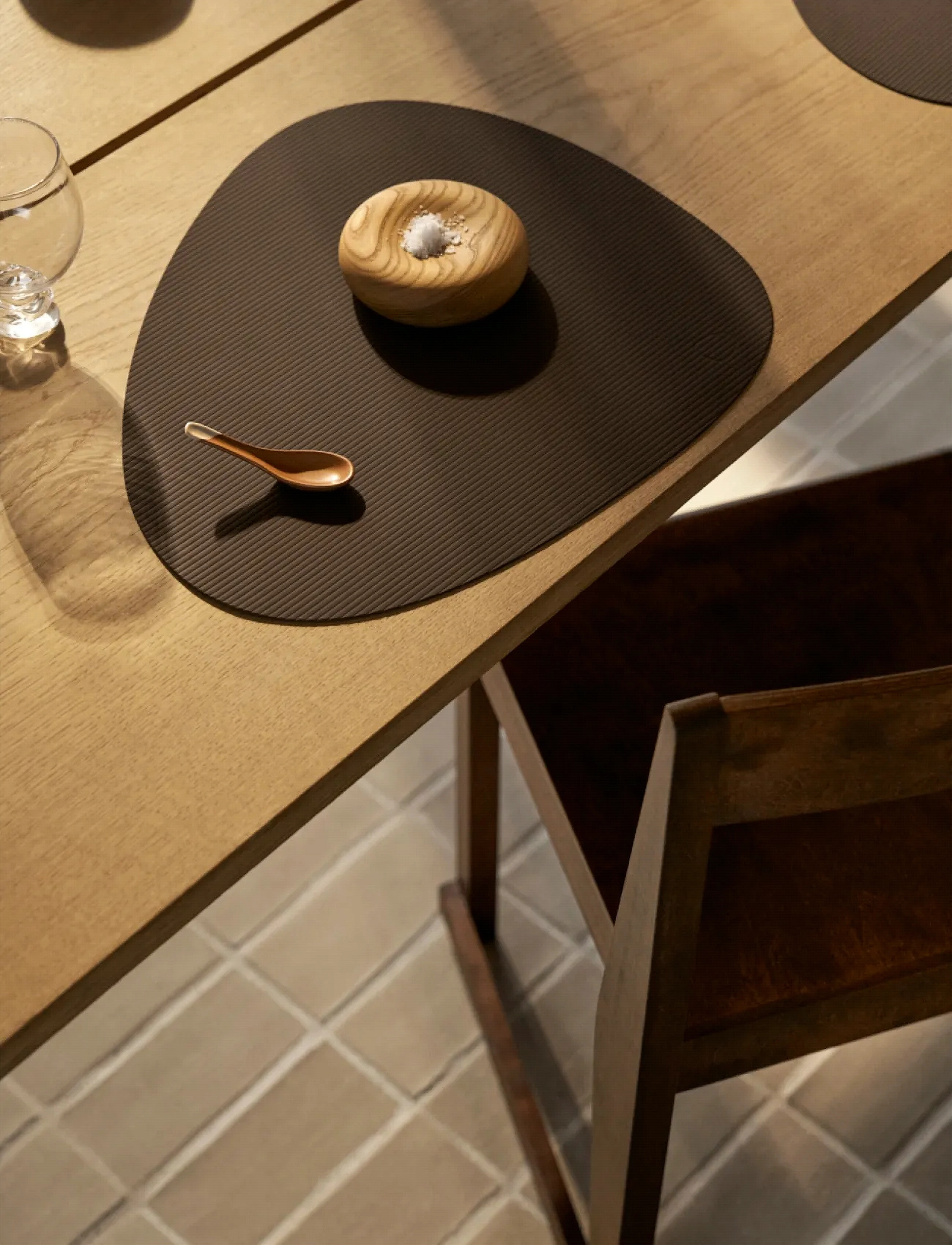 LIND DNA 4-Set Table Mat Curve L Corduroy, 37X44 cm, Tableware, Braun - Placemats, Homeware