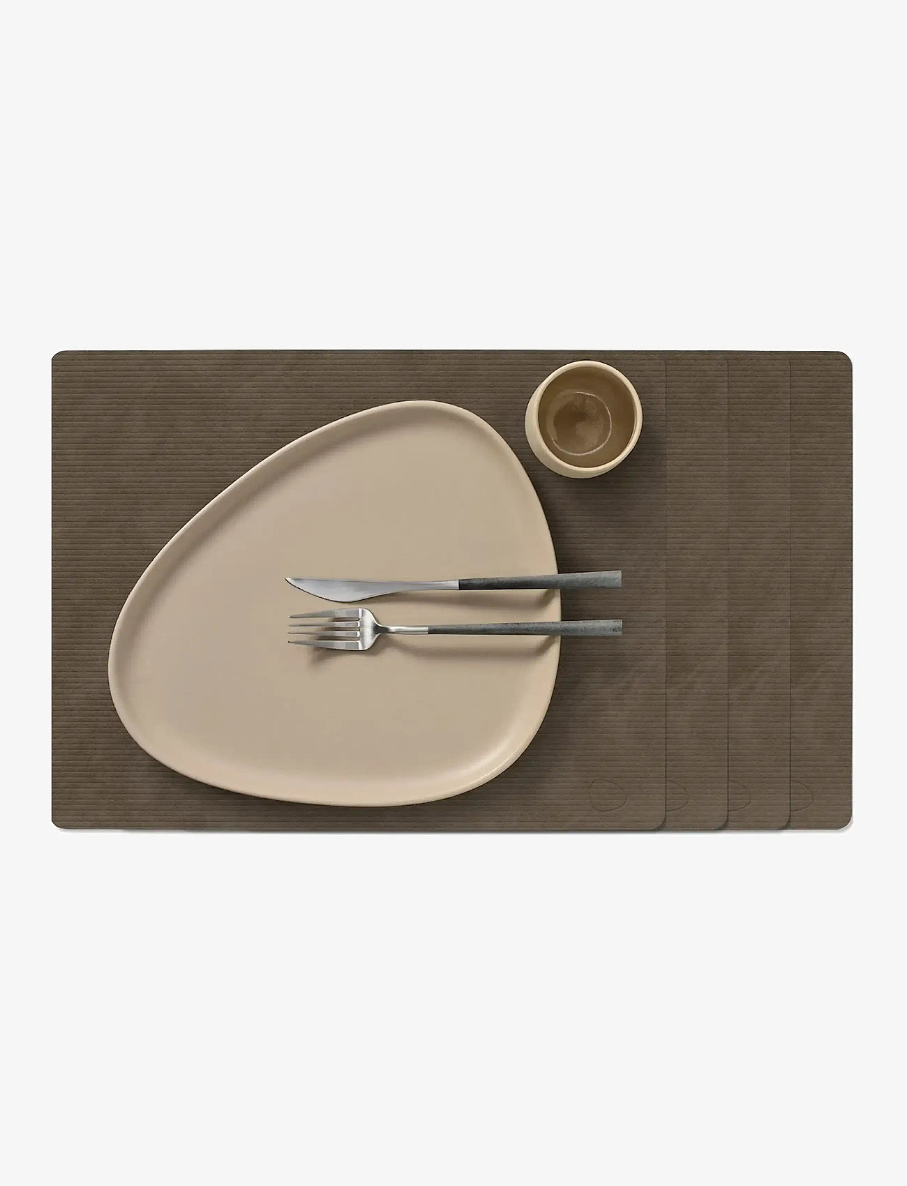LIND DNA - 4-Set Table Mat Square L Corduroy - geschenke unter chf 100 - caviar - 0