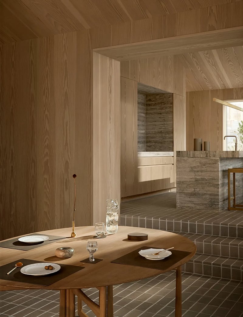 LIND DNA - 4-Set Table Mat Square L Corduroy - tekstiilid - caviar - 3